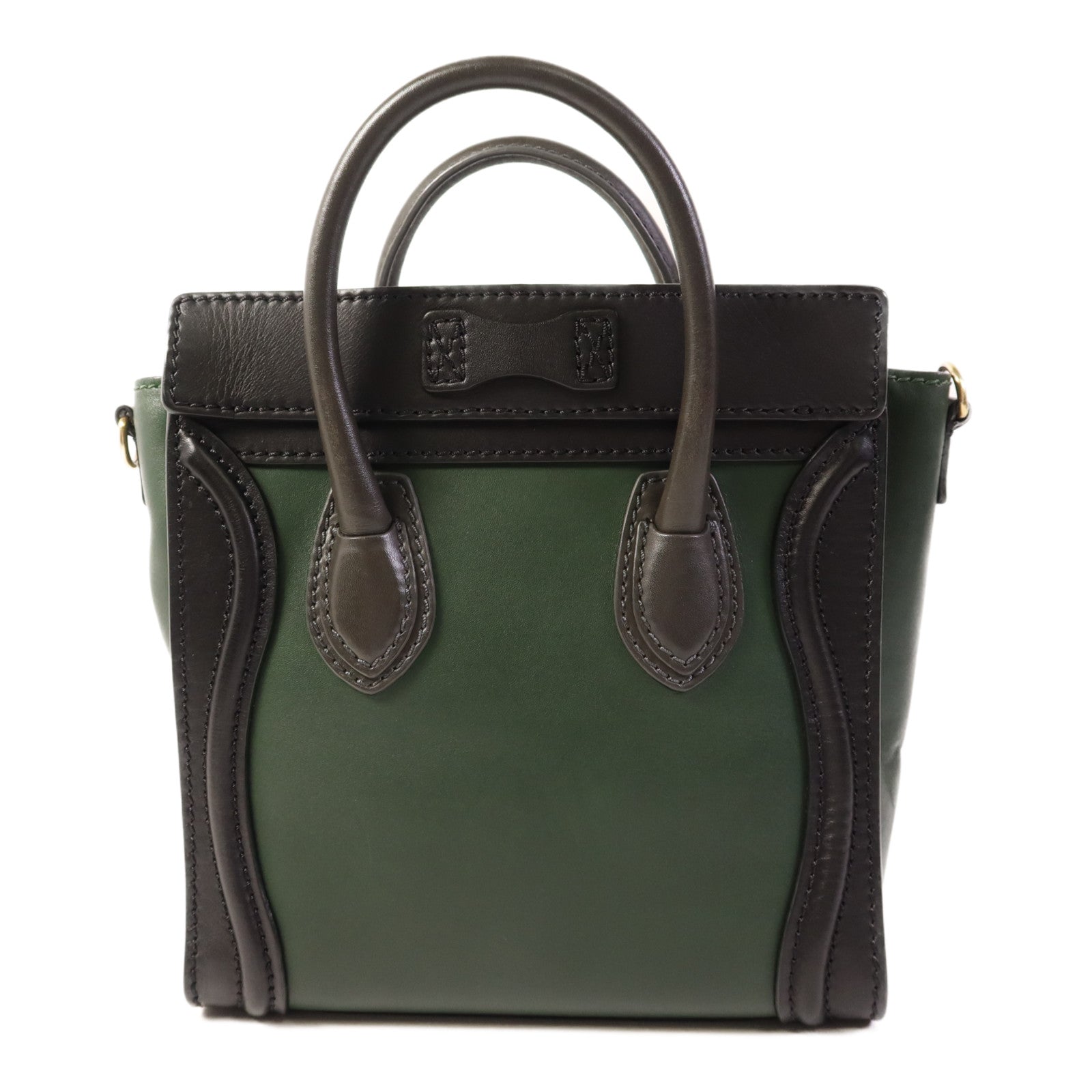 CELINE 牛皮皮革Nano Luggage金扣手挽肩背兩用袋