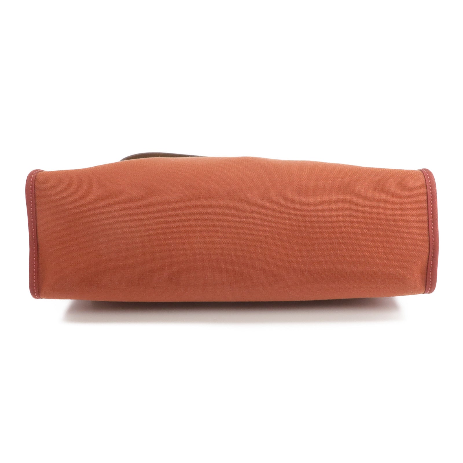 HERMES 帆布/皮革Herbag PM銀扣手挽肩背兩用袋Rouge Garance