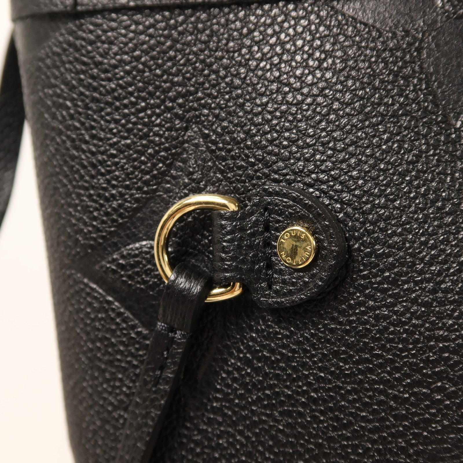 LOUIS VUITTON Monogram Empreinte Neverfull MM金扣手挽袋