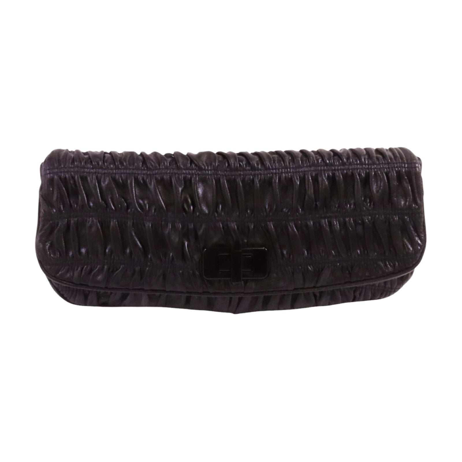 PRADA 牛皮皮革Capretto Graufre Clutch手拿包