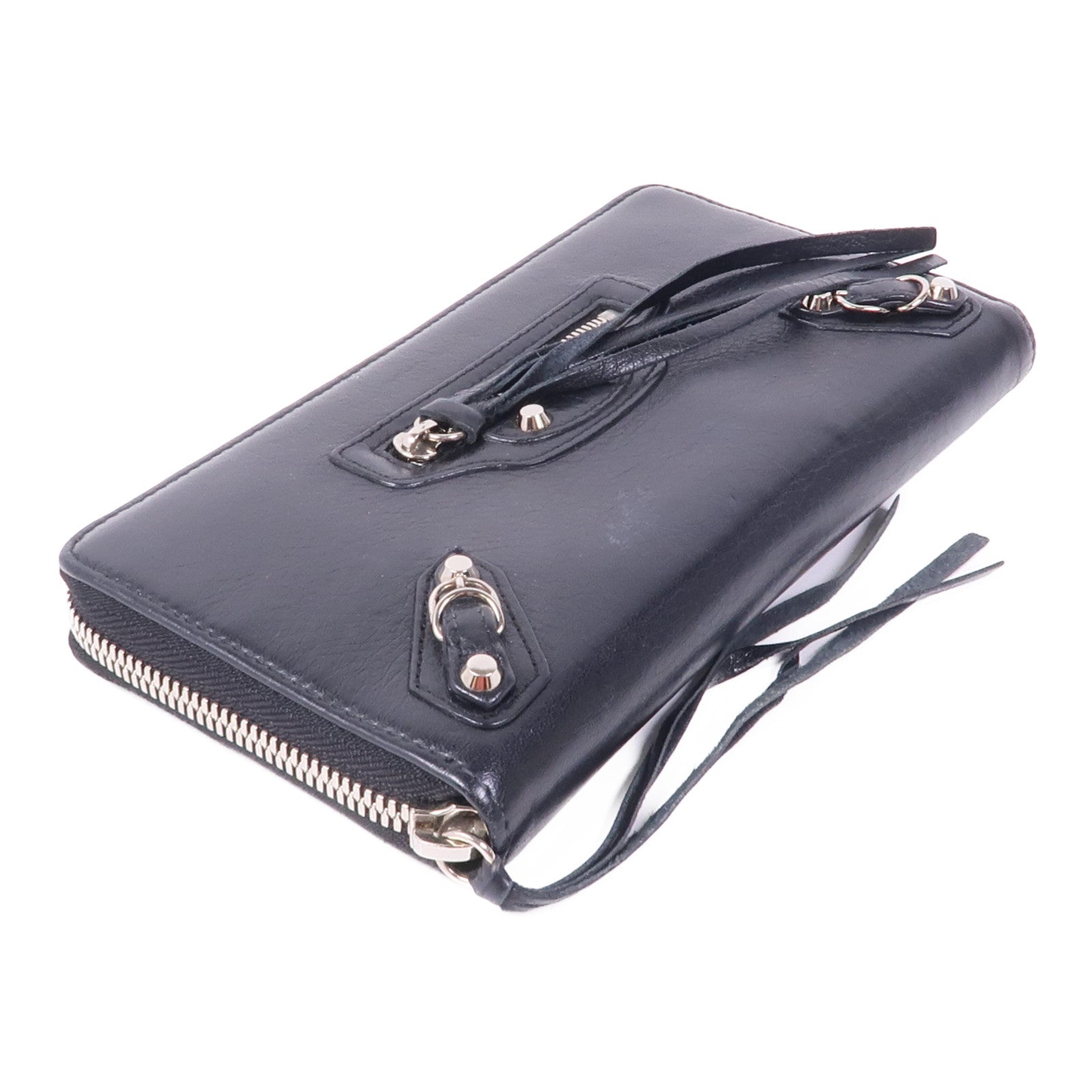 BALENCIAGA 牛皮皮革Long Wallet銀扣長錢包
