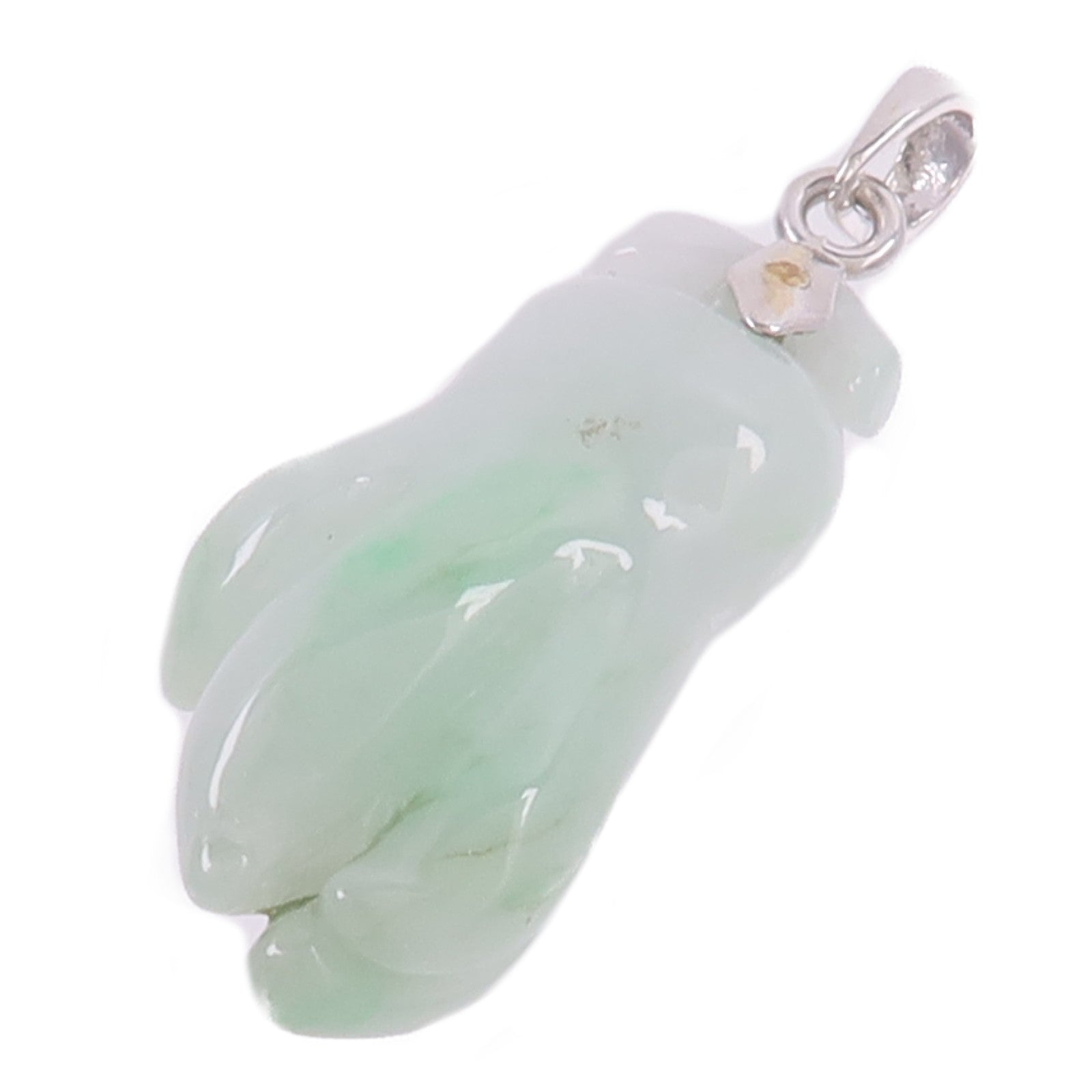 JEWELRY 18K白金Jade Pendant Top翡翠吊墜