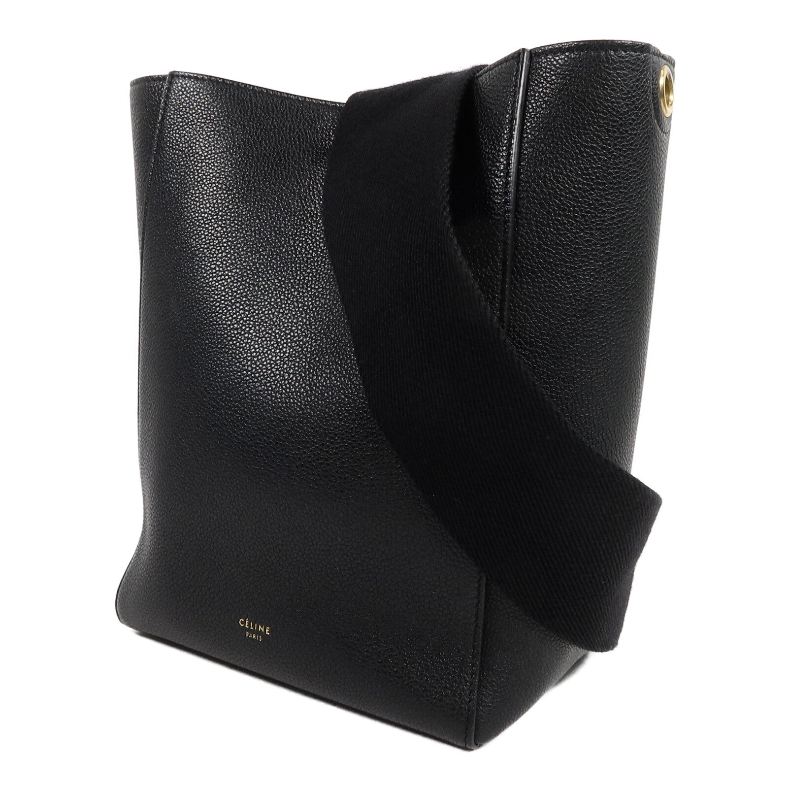 CELINE 牛皮皮革Sangle Bucket Small肩背袋