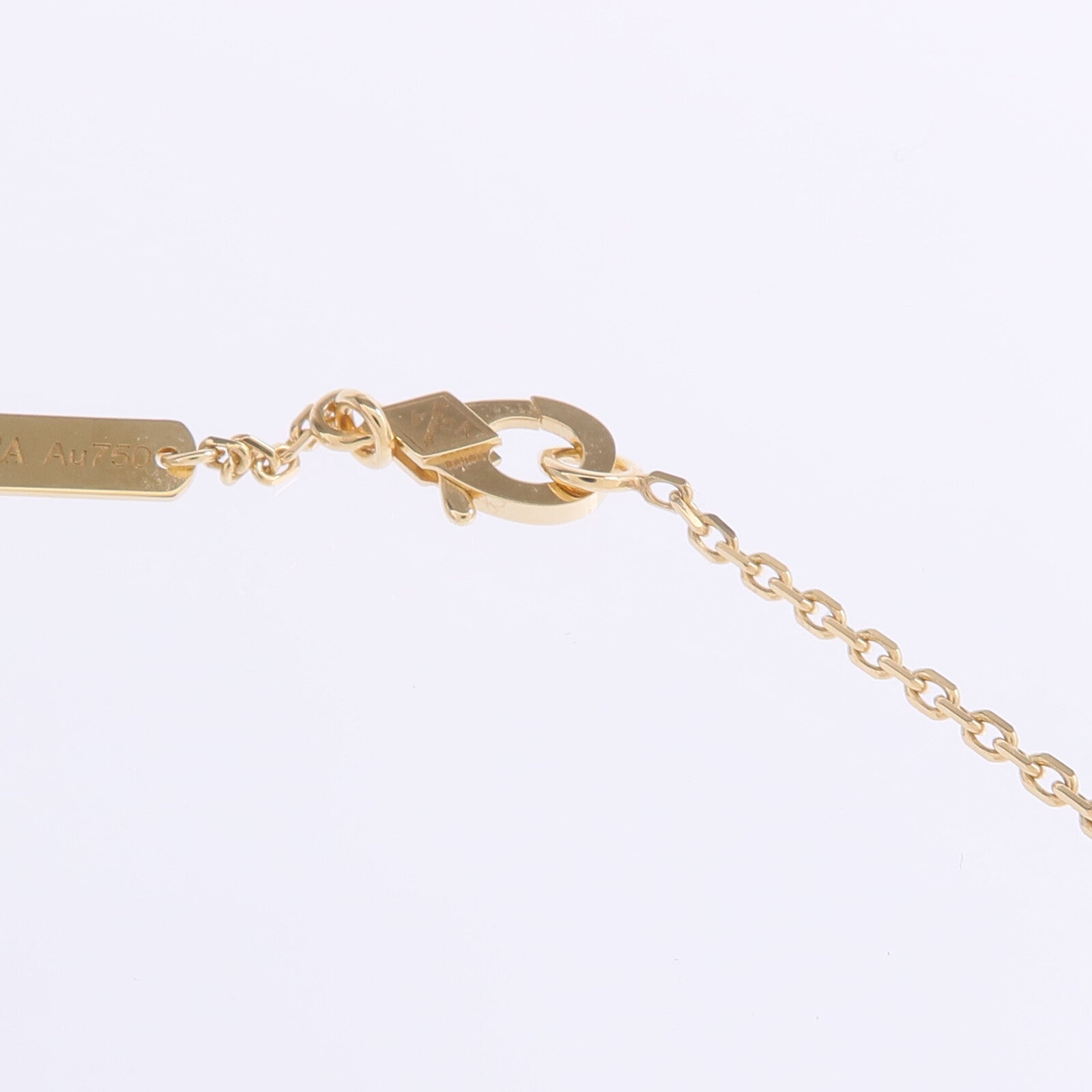 Van Cleef & Arpels 18K黃金Vintage Alhambra Pendant鑽石項鍊