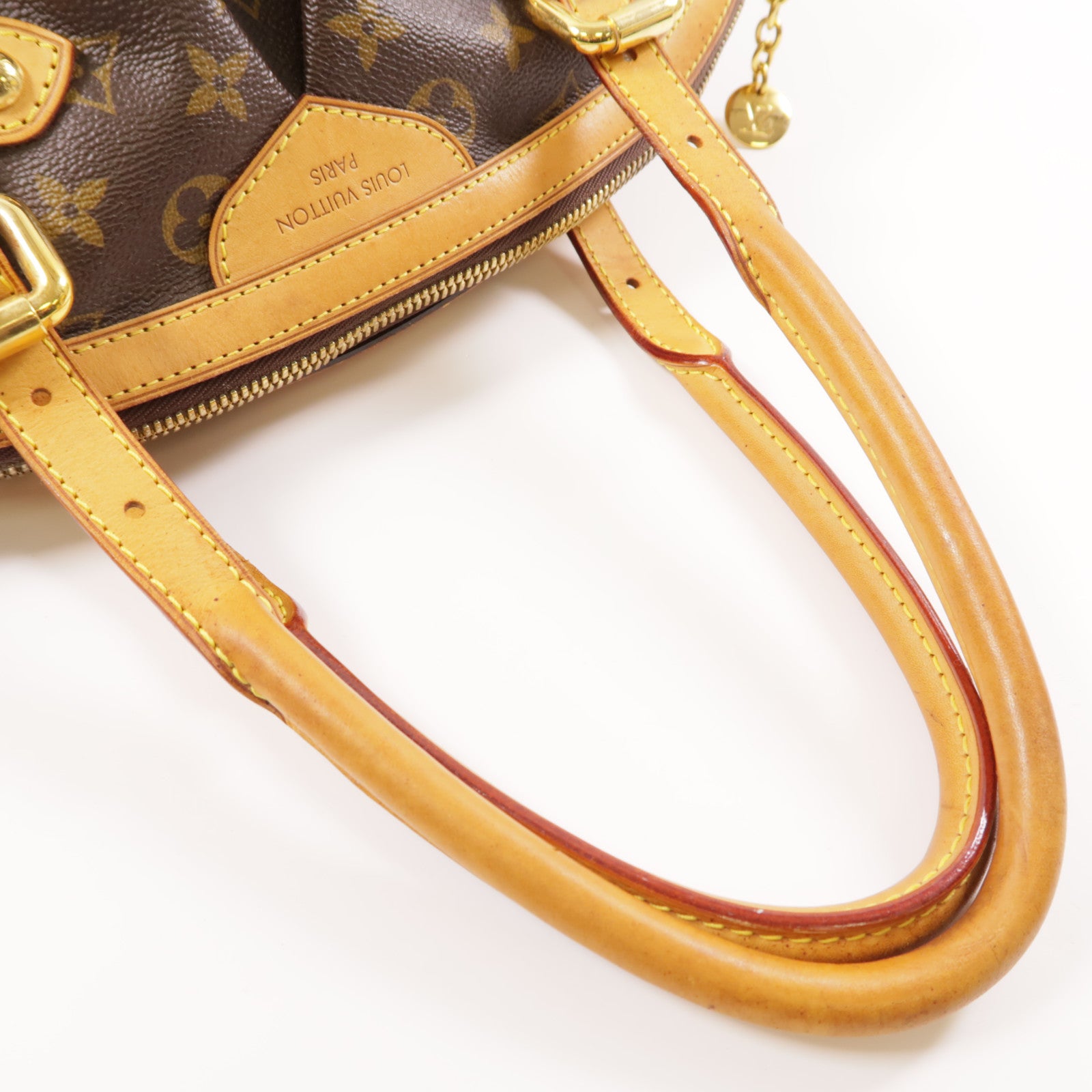 LOUIS VUITTON Monogram Tivoli GM金扣肩背袋棕色