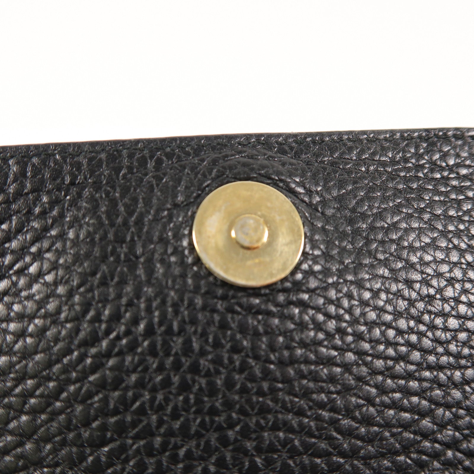 GUCCI 牛皮皮革Shoulder Bag銀扣鏈帶肩背袋黑色