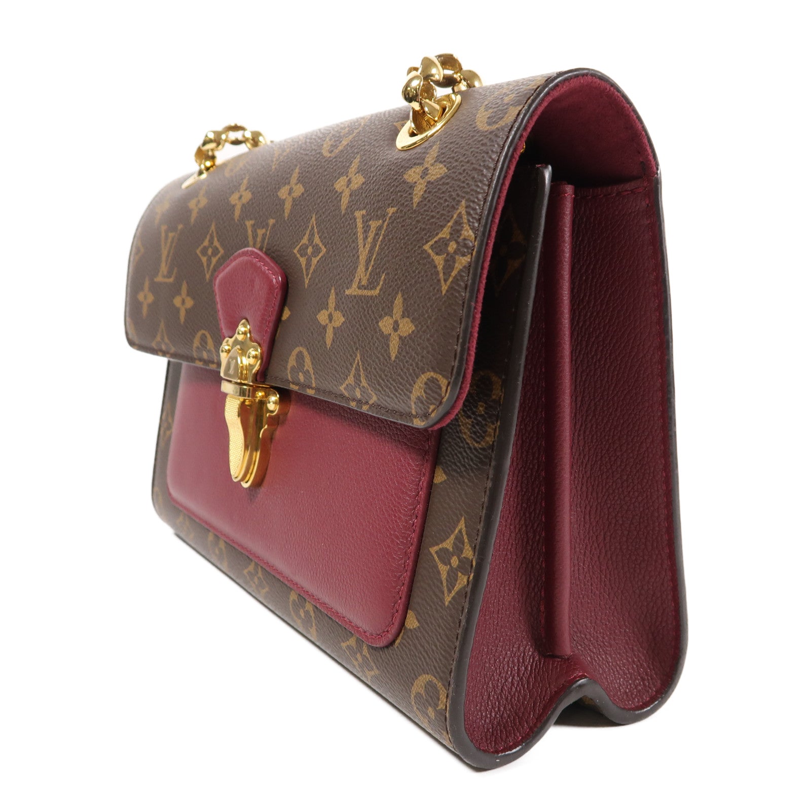 LOUIS VUITTON LV GHW Victoire Chain Shoulder Bag AH0197 Monogram Brown