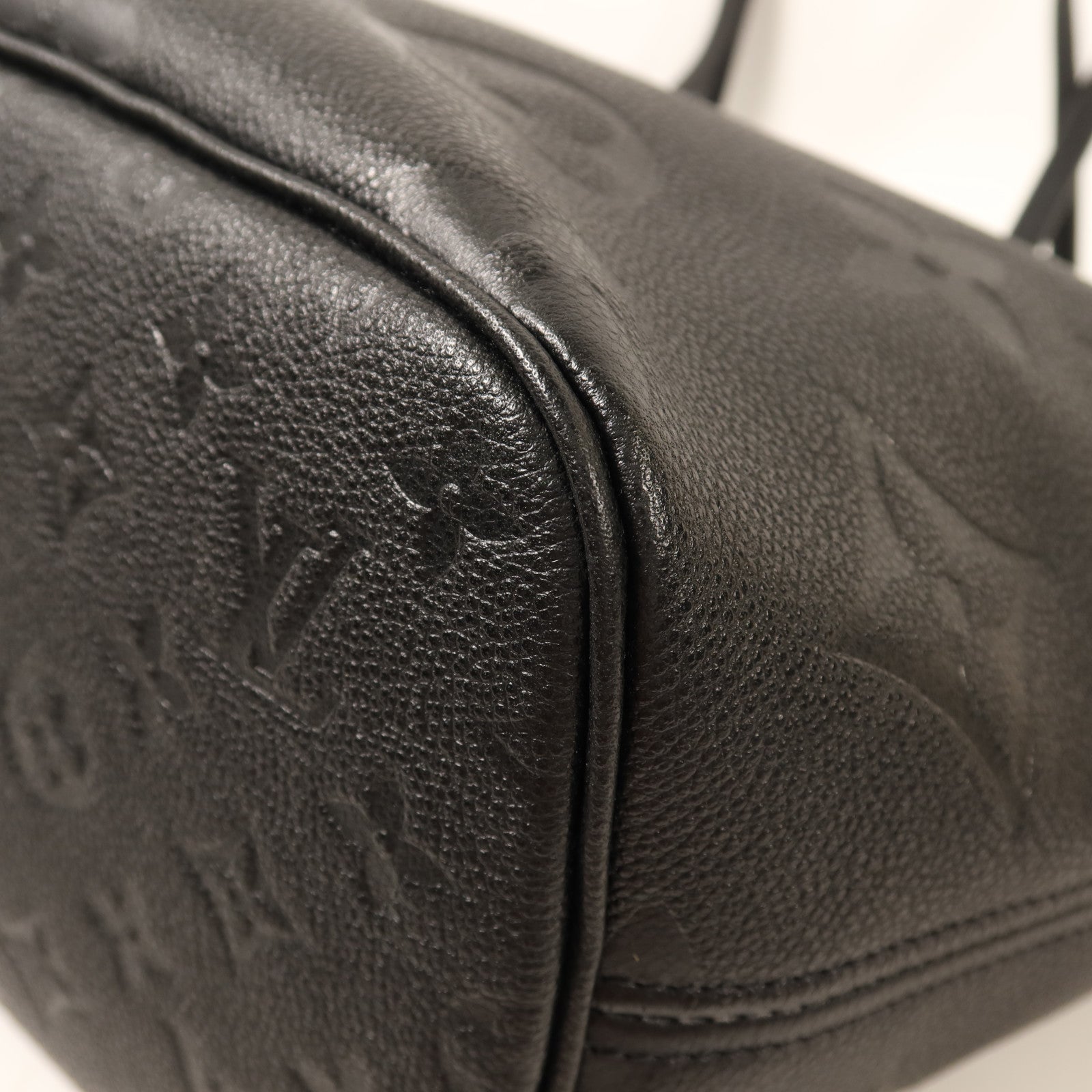 LOUIS VUITTON Monogram Empreinte Neverfull MM金扣手挽袋