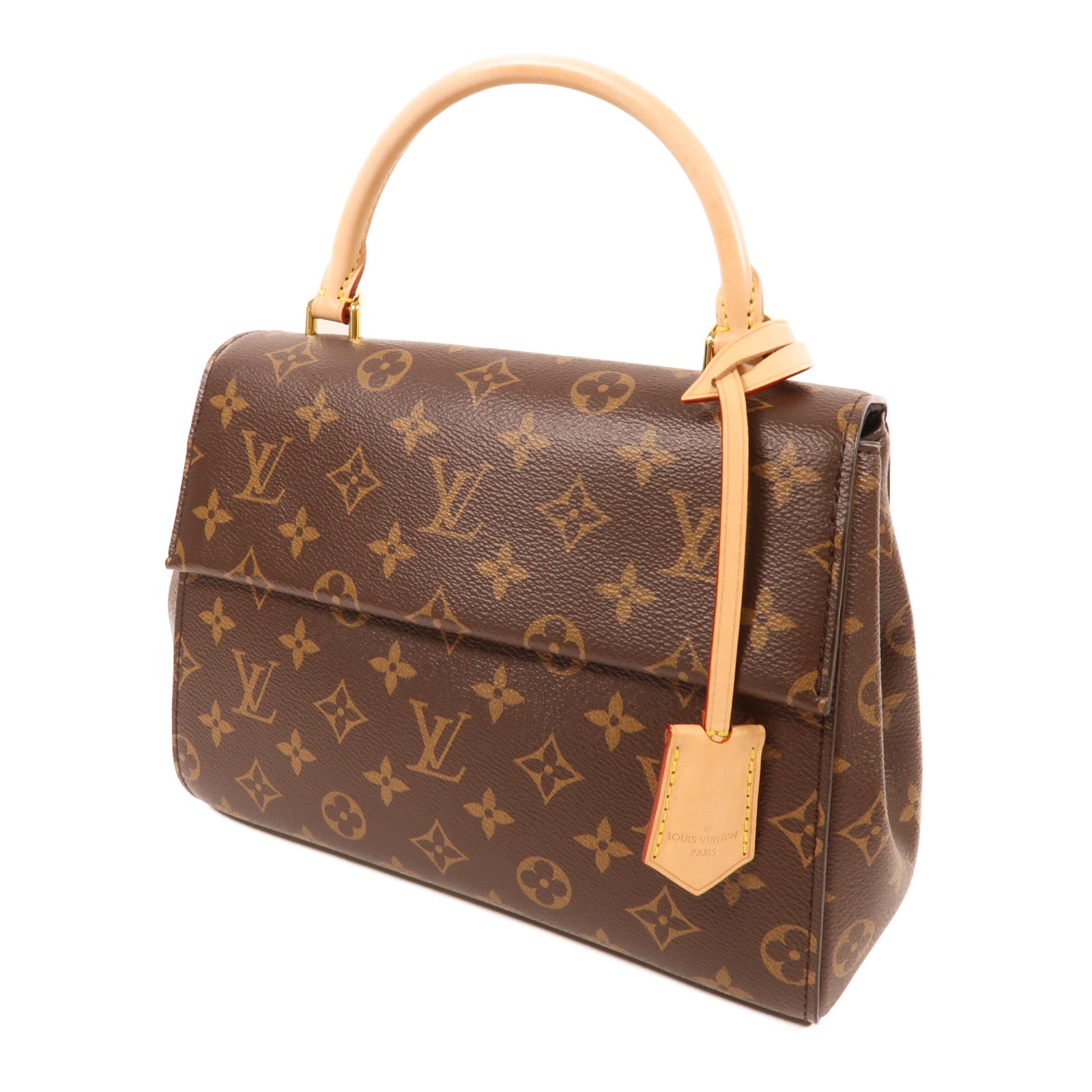 LOUIS VUITTON Monogram Cluny BB金扣手挽肩背兩用袋