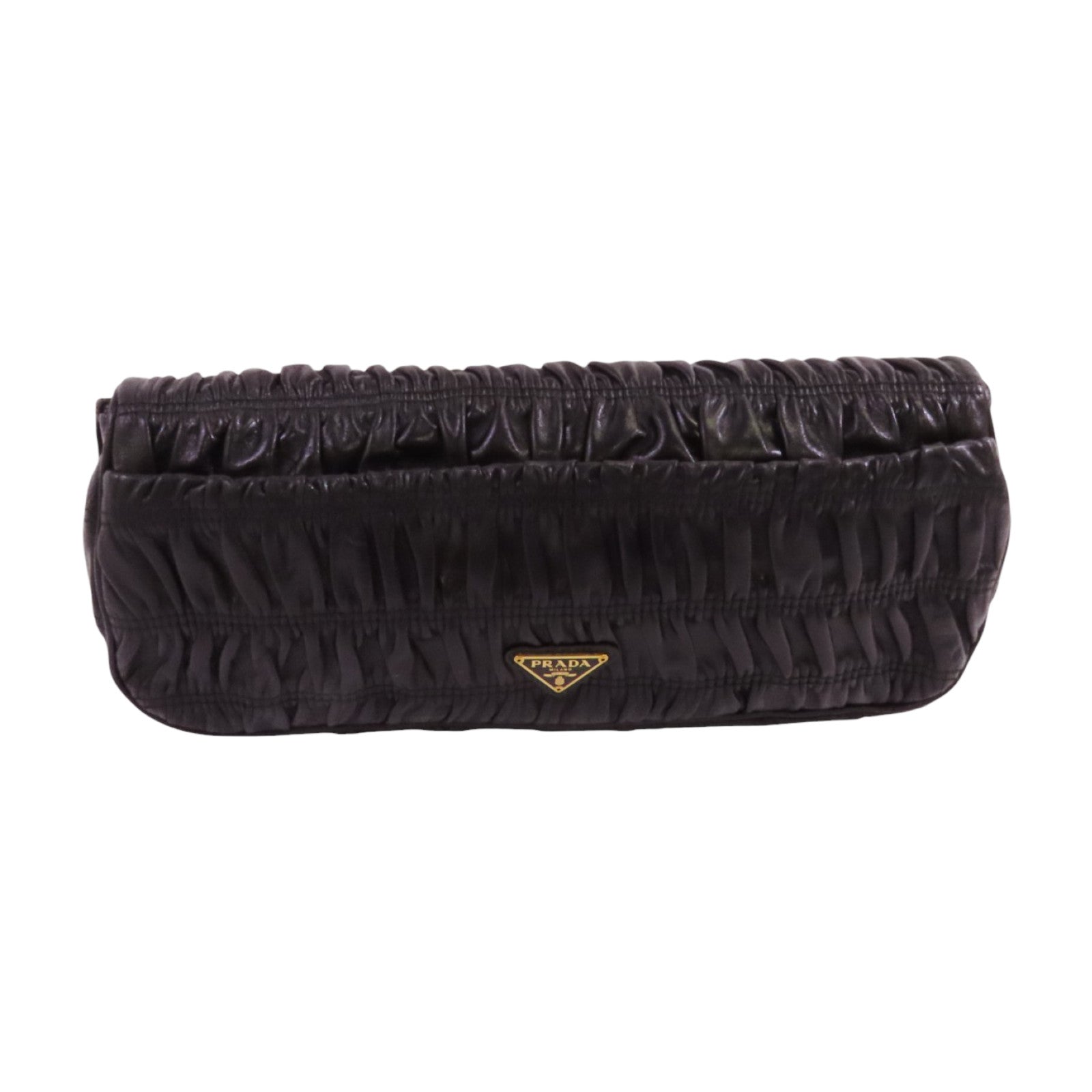 PRADA 【激減優惠】牛皮皮革Capretto Graufre Clutch手拿包
