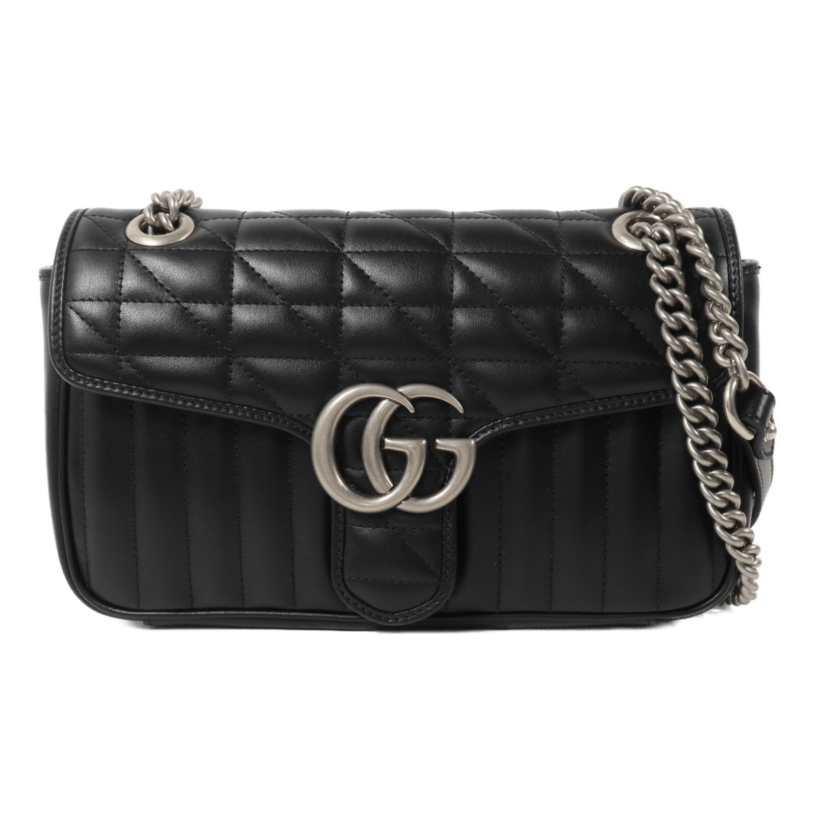 GUCCI 牛皮皮革GG Marmont Shoulder Bag鏈帶肩背袋