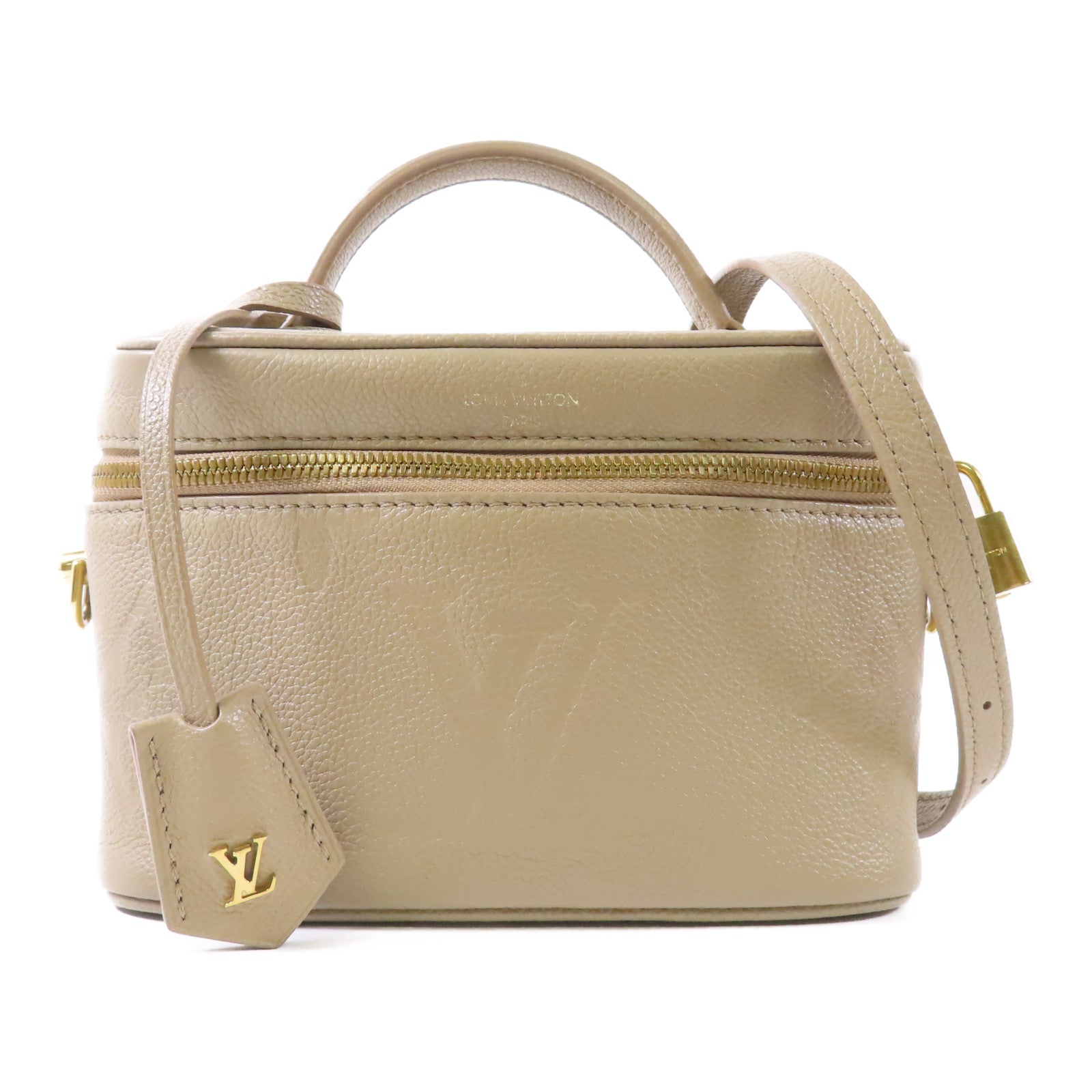 LOUIS VUITTON LV GHW Vanity PM 2 Way Bag M45608 Monogram Empreinte Beige