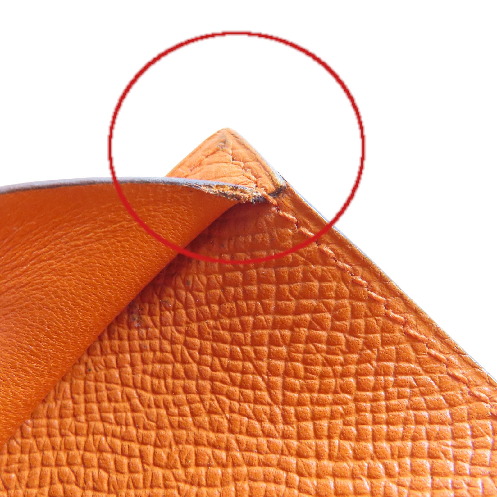 HERMES Epsom皮革Card Case卡片套Orange橙色