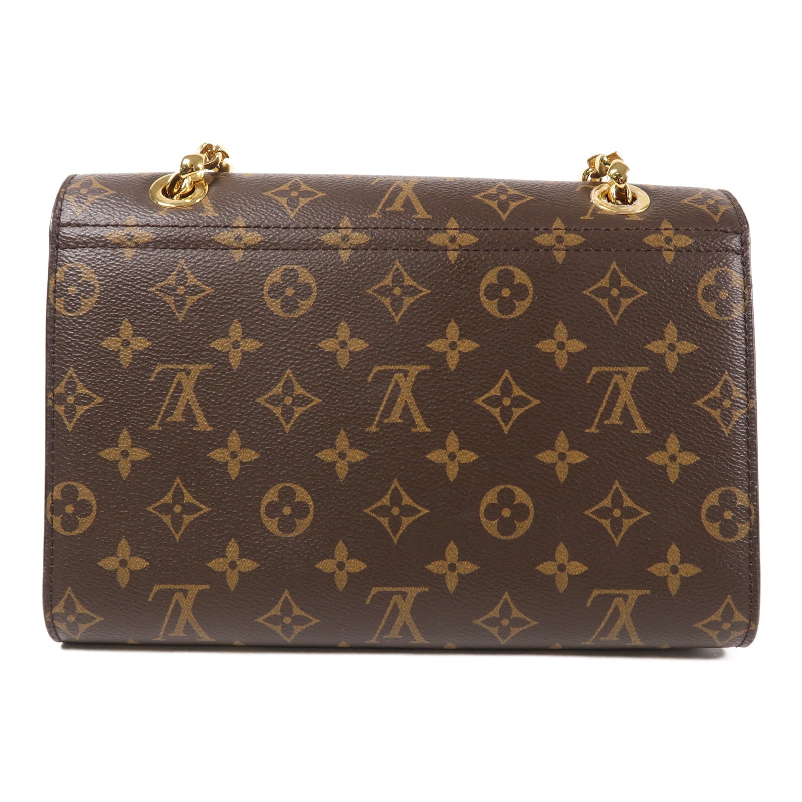 LOUIS VUITTON LV GHW Victoire Chain Shoulder Bag AH0197 Monogram Brown