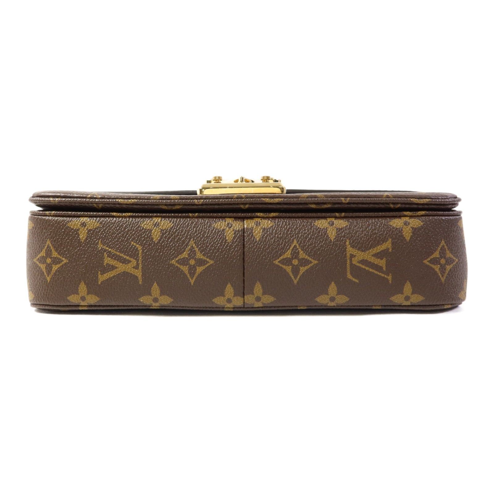 LOUIS VUITTON Monogram Marceau金扣肩背袋棕色