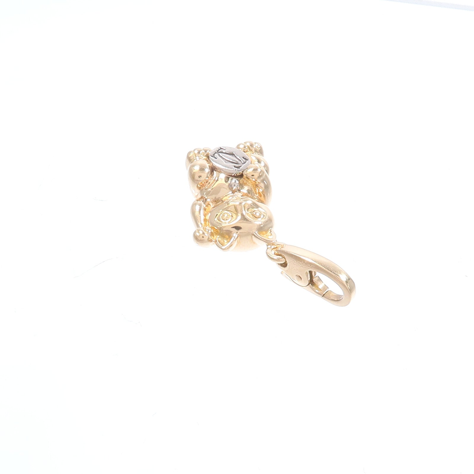 CARTIER 18K玫瑰金/白金Lucky Cat Charm掛飾