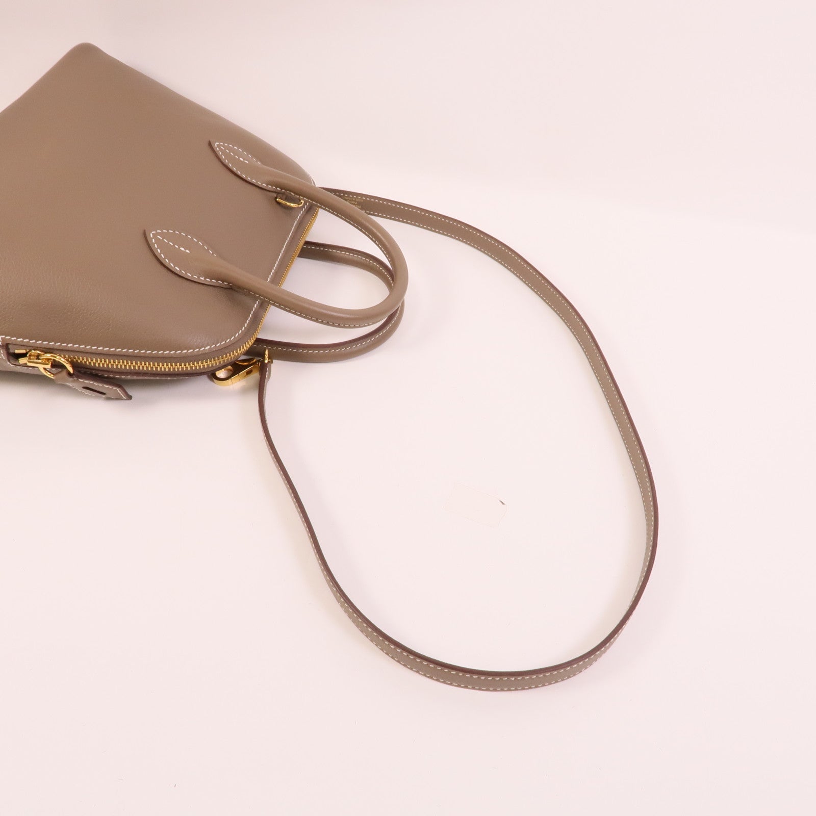 HERMES Evercolor皮革Bolide 25手挽肩背兩用袋Etoupe