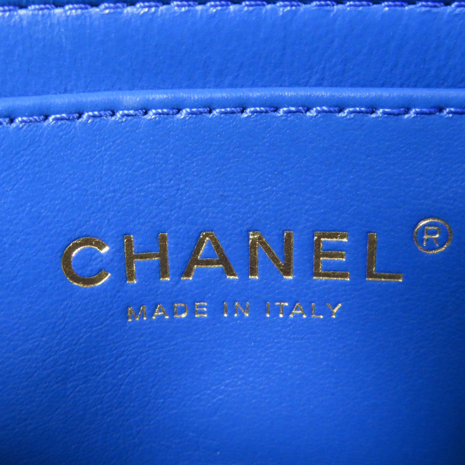 CHANEL 【激減優惠】菱格羊皮皮革Classic Flap Mini Chain Bag金扣肩背袋藍色