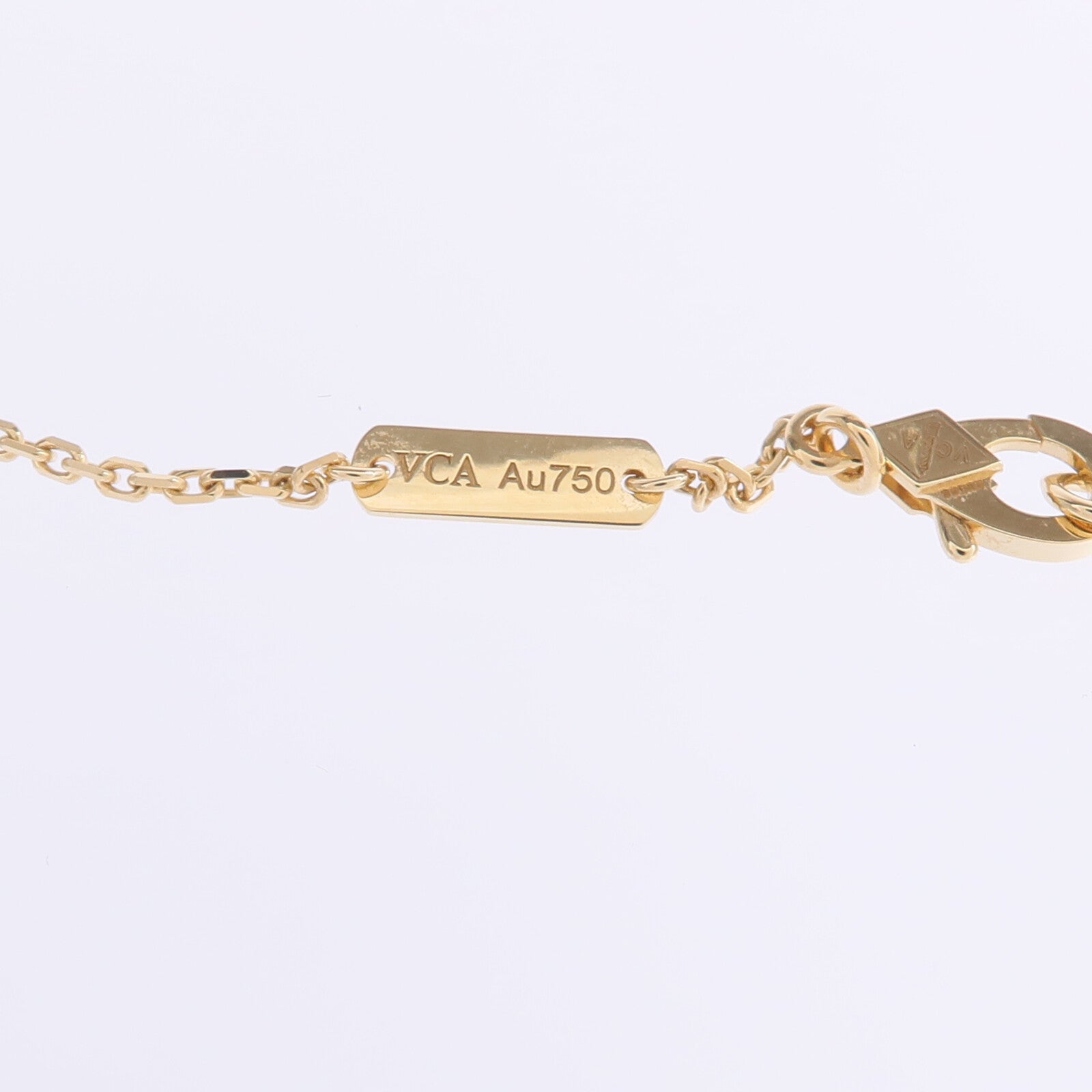 Van Cleef & Arpels 18K黃金Vintage Alhambra Pendant鑽石項鍊