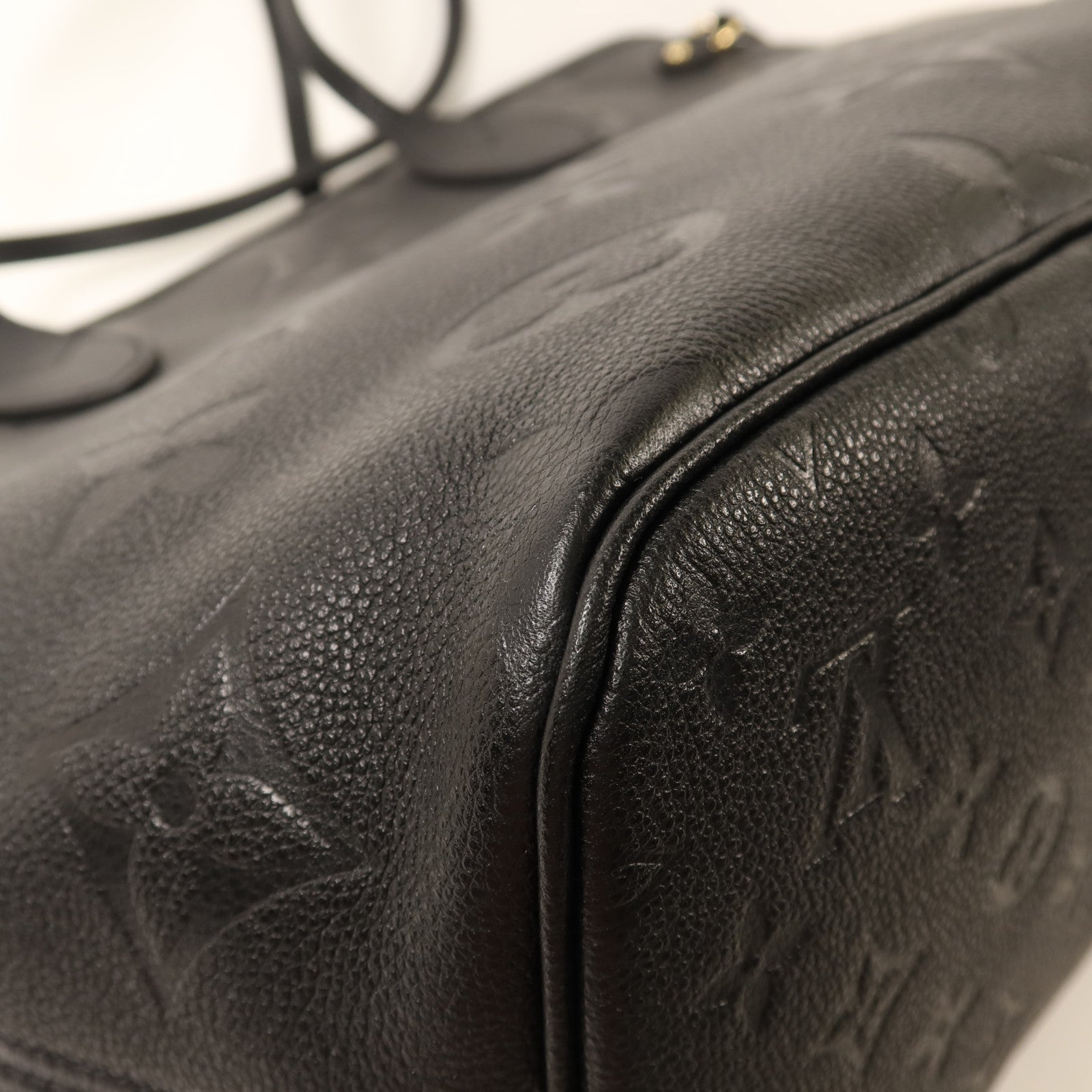 LOUIS VUITTON Monogram Empreinte Neverfull MM金扣手挽袋