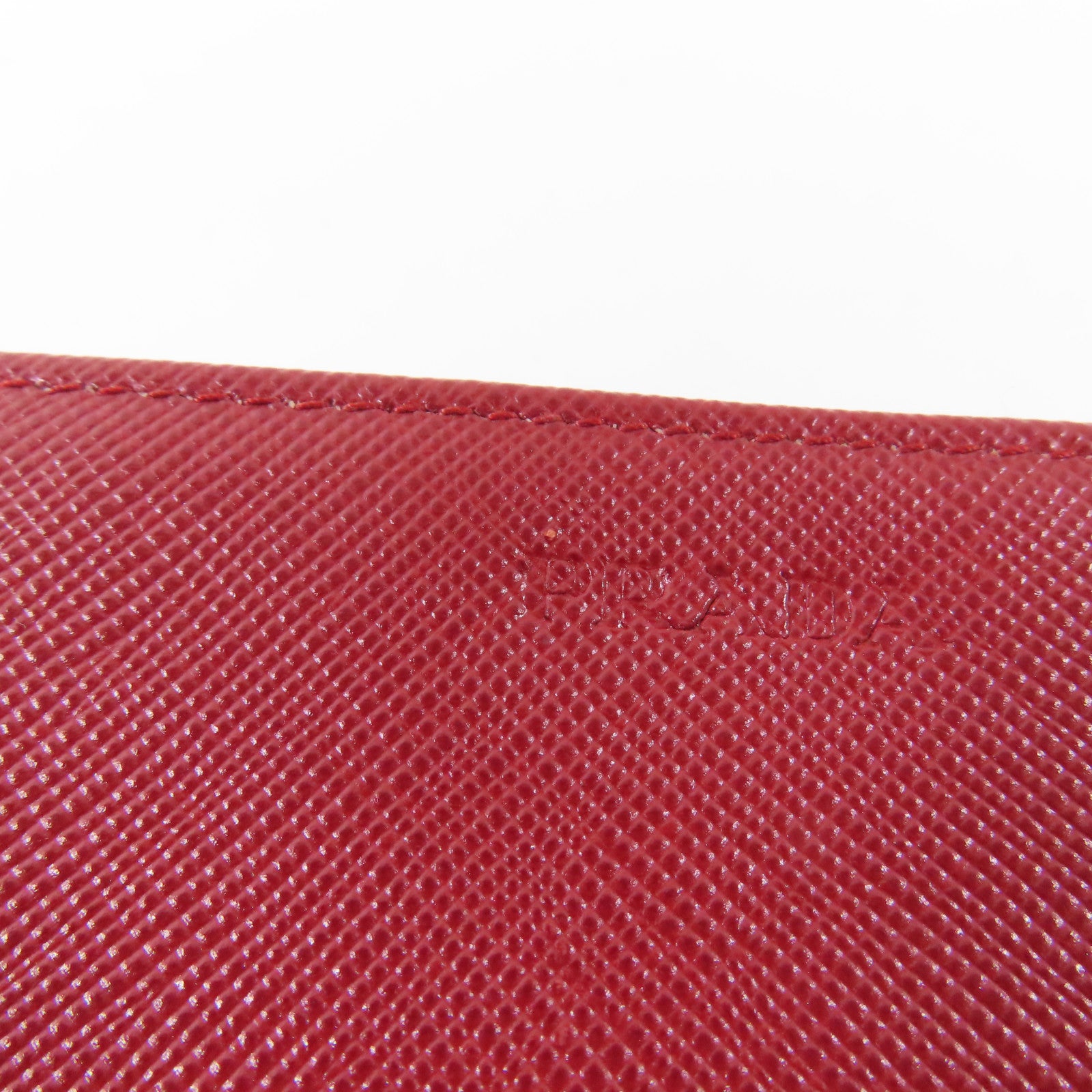 PRADA 【激減優惠】牛皮皮革Long Bifold Wallet銀扣長錢包