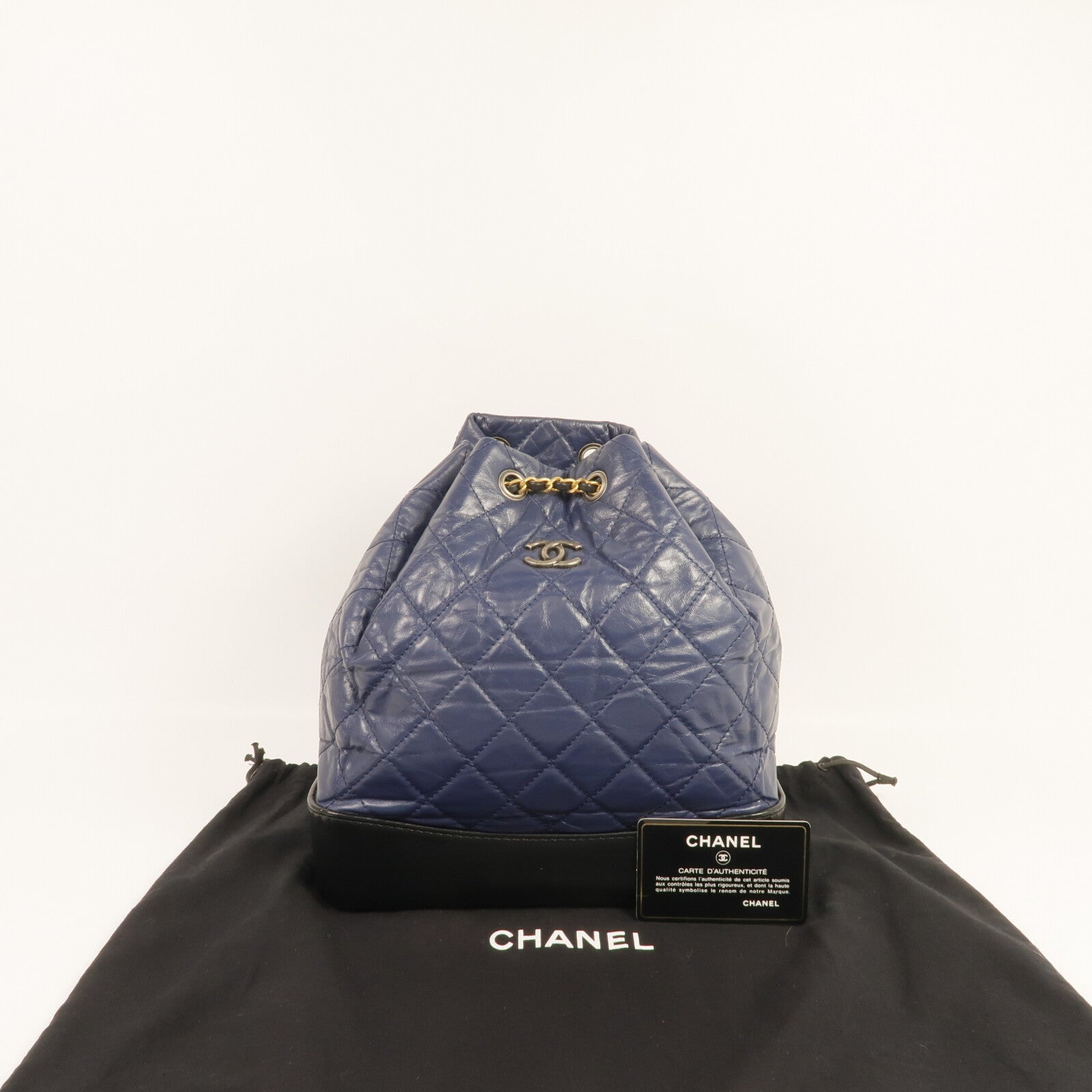 CHANEL 牛皮皮革Gabrielle Backpack銀扣背包