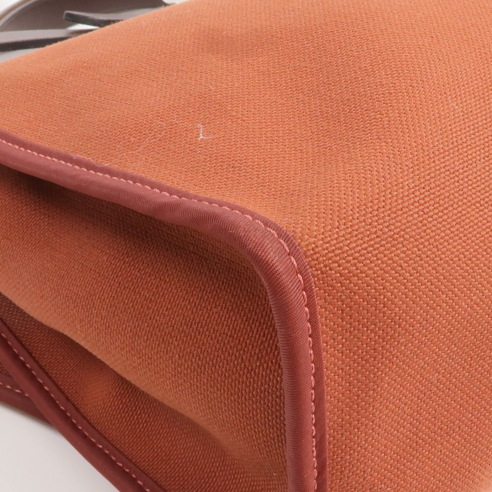 HERMES 帆布/皮革Herbag PM銀扣手挽肩背兩用袋Rouge Garance