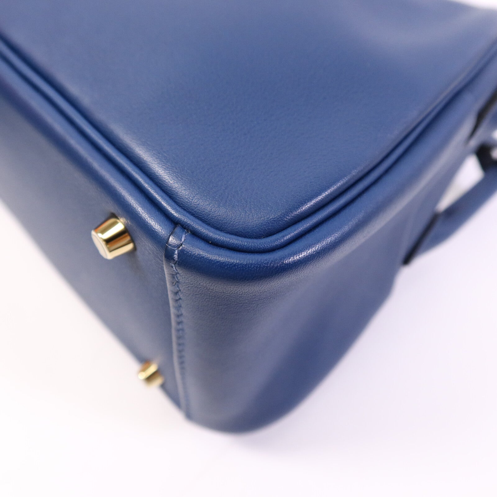 HERMES 【激減優惠】Swift皮革Mini Lindy金扣手挽肩背兩用袋Deep Blue