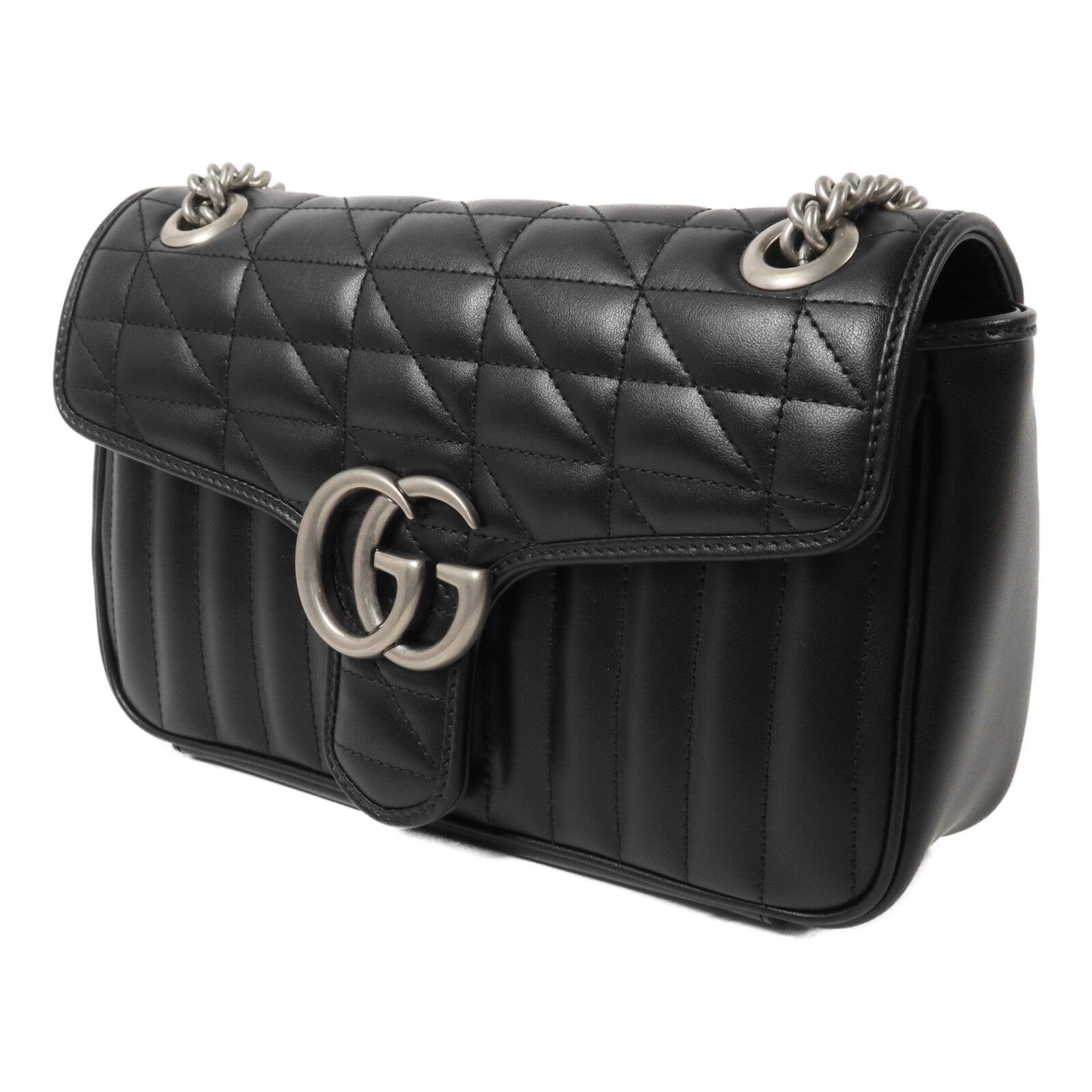 GUCCI 牛皮皮革GG Marmont Shoulder Bag鏈帶肩背袋