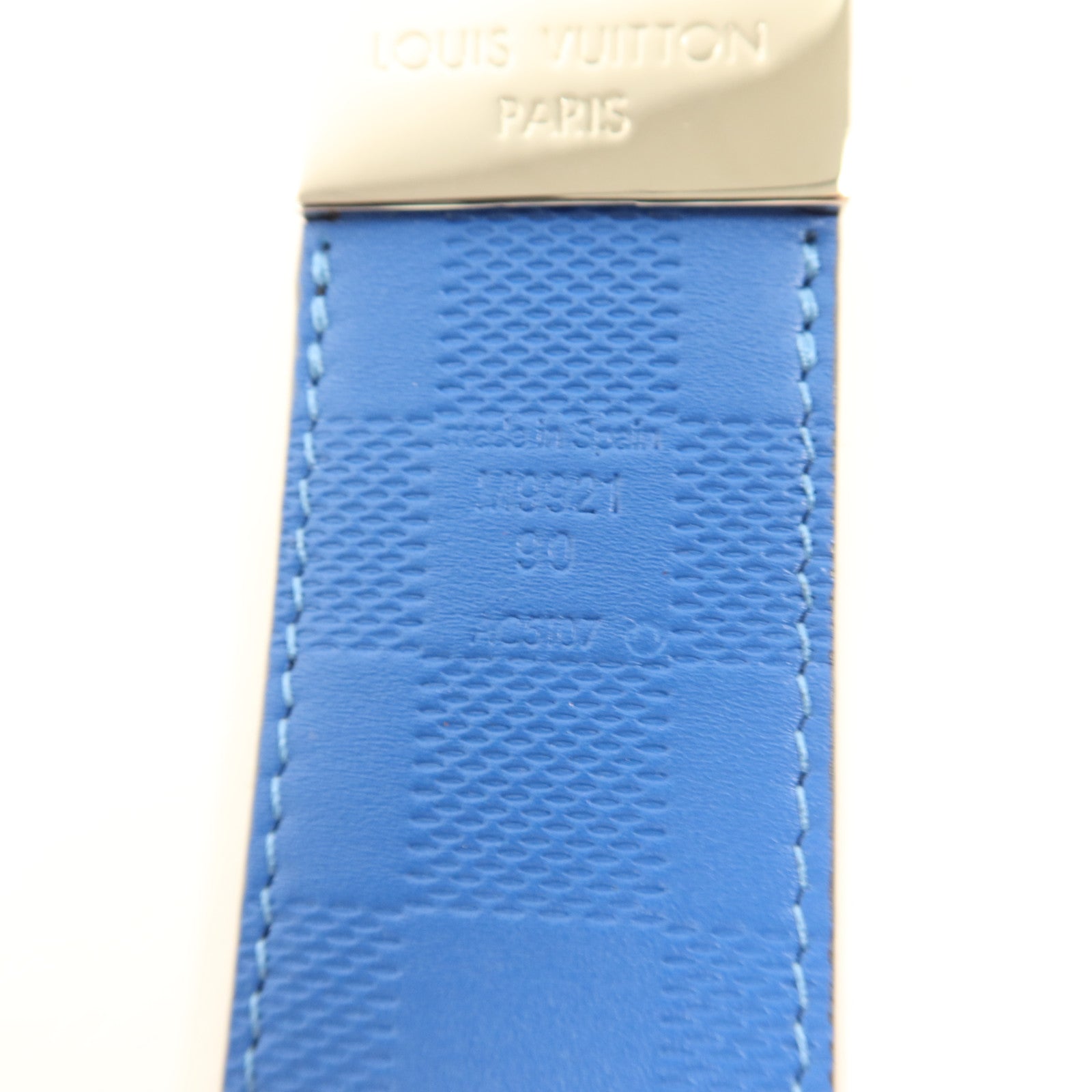 LOUIS VUITTON Damier Graphite Reversible Belt銀扣皮帶
