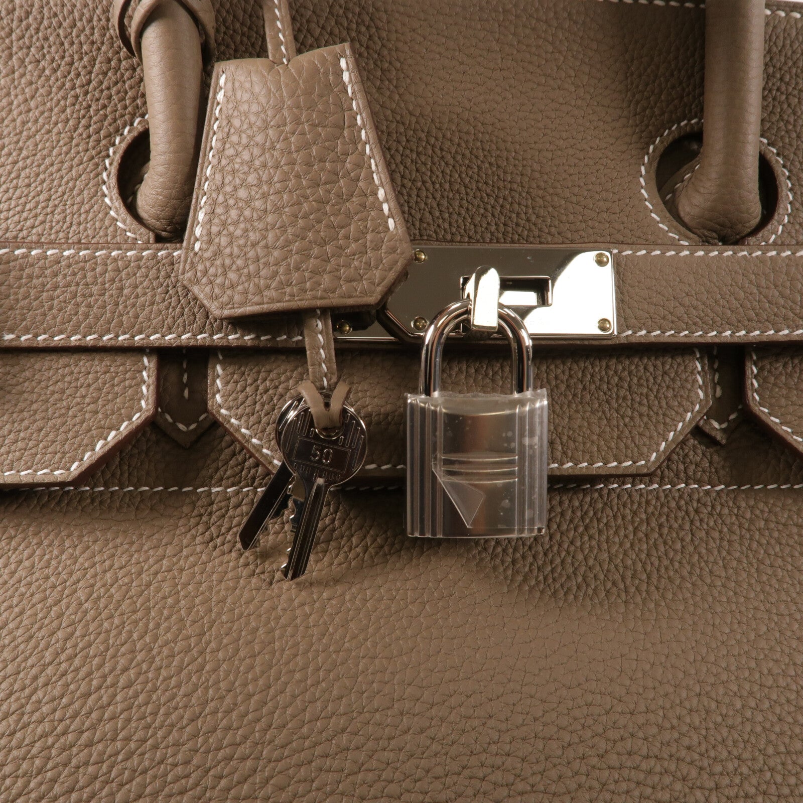 HERMES Togo皮革Haut A Courroies 40手挽袋Etoupe