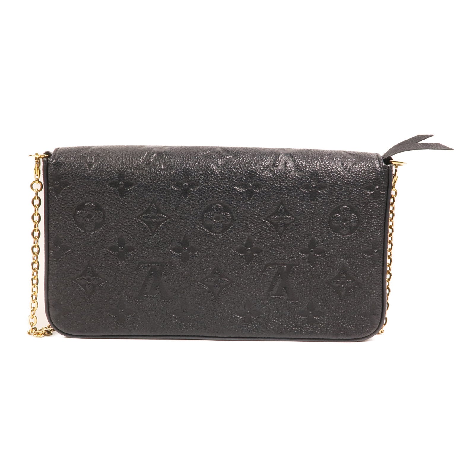 LOUIS VUITTON Monogram Empreinte Felicie Pochette 金扣鏈帶肩背袋