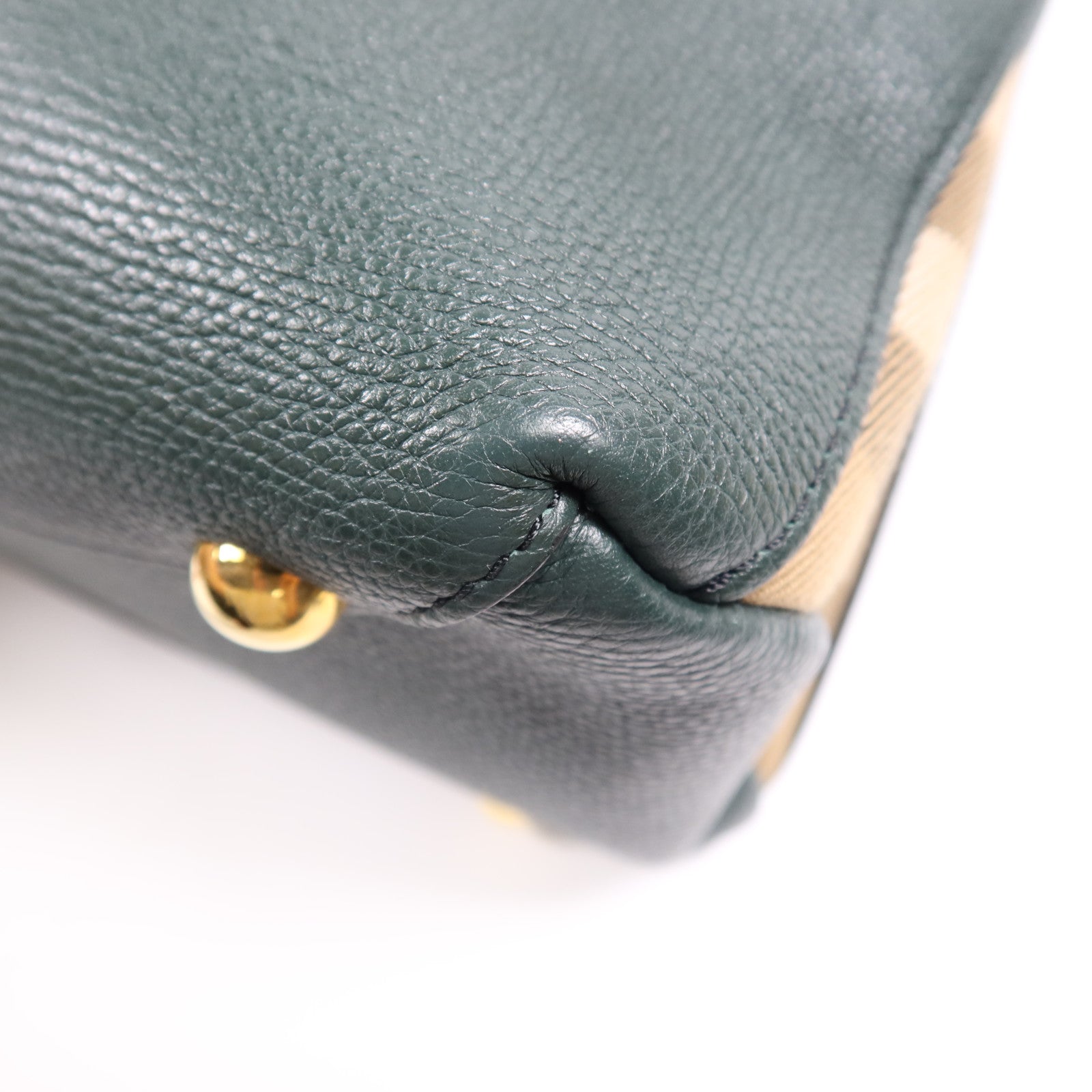BURBERRY 牛皮皮革Shoulder Bag金扣手挽肩背兩用袋