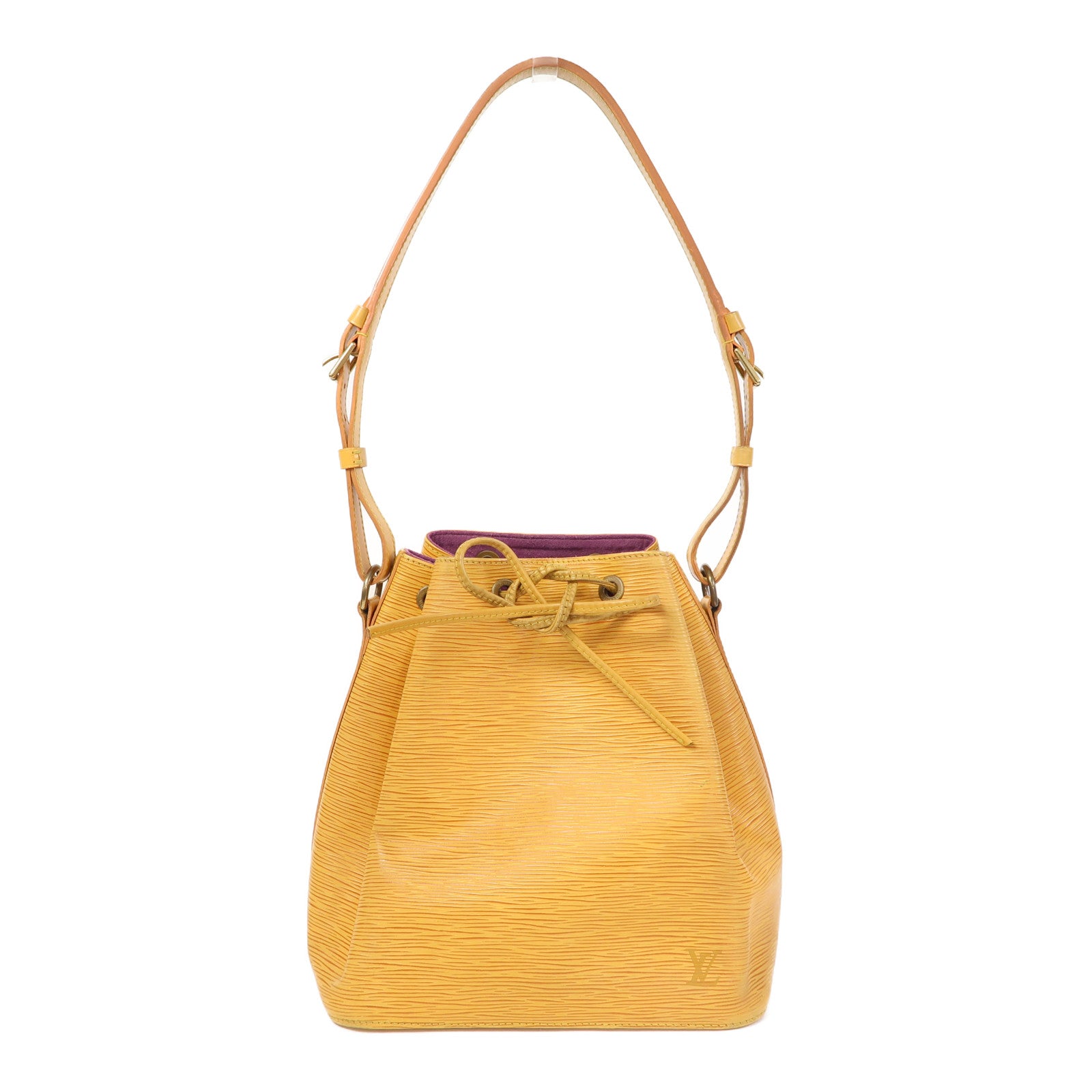 LOUIS VUITTON Epi Petit Noe金扣肩背袋黃色