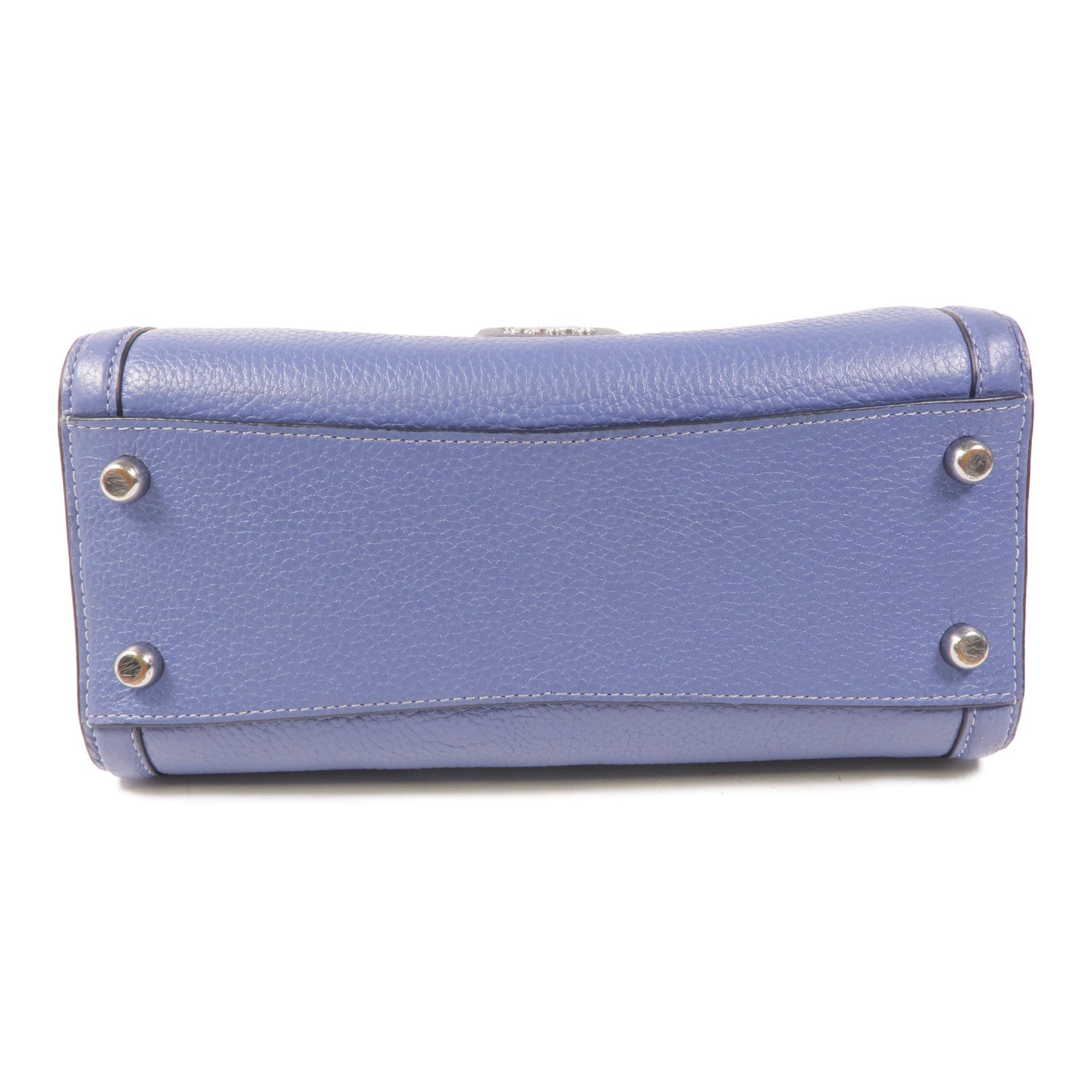 COACH 牛皮皮革2 Way Shoulder銀扣手挽肩背兩用袋