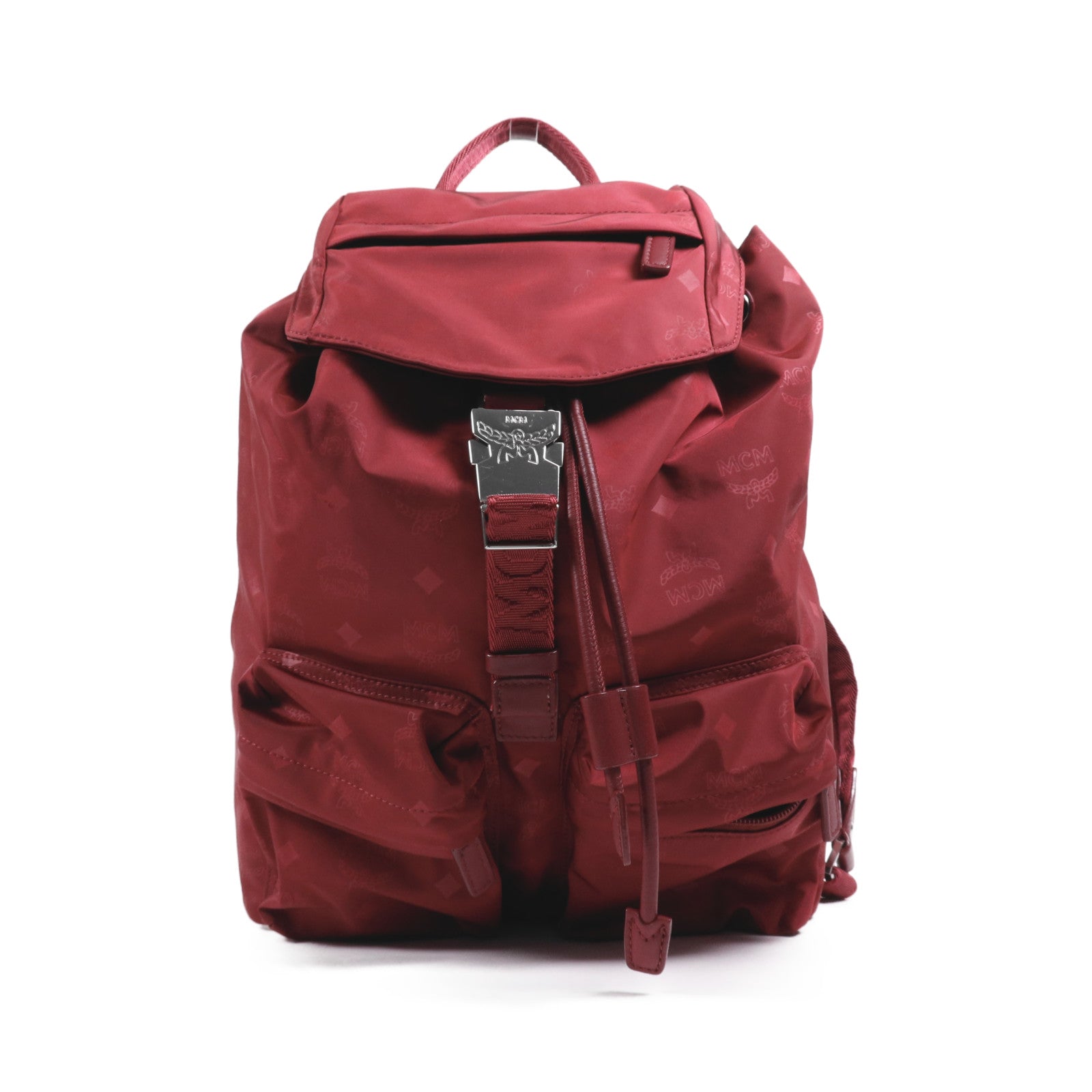 MCM 尼龍Backpack銀扣背包
