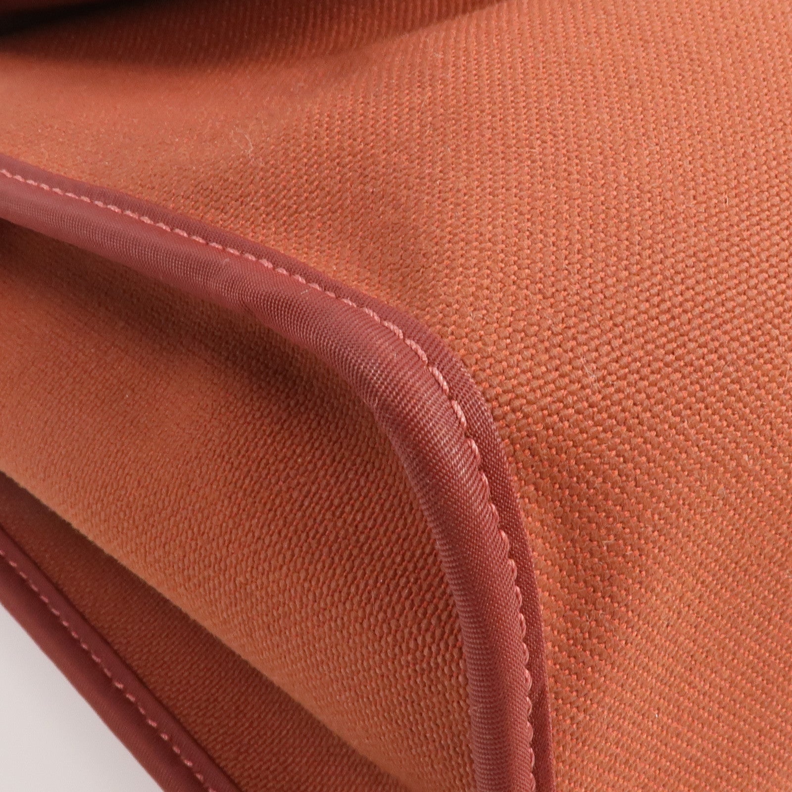 HERMES 帆布/皮革Herbag PM銀扣手挽肩背兩用袋Rouge Garance
