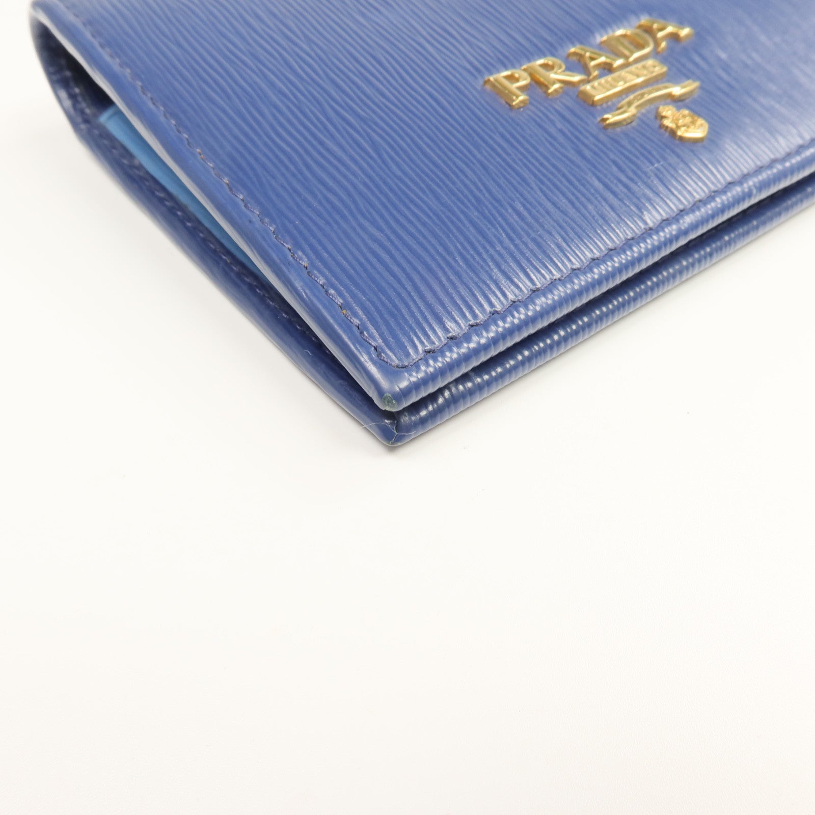 PRADA 牛皮皮革Wallet金扣長錢包
