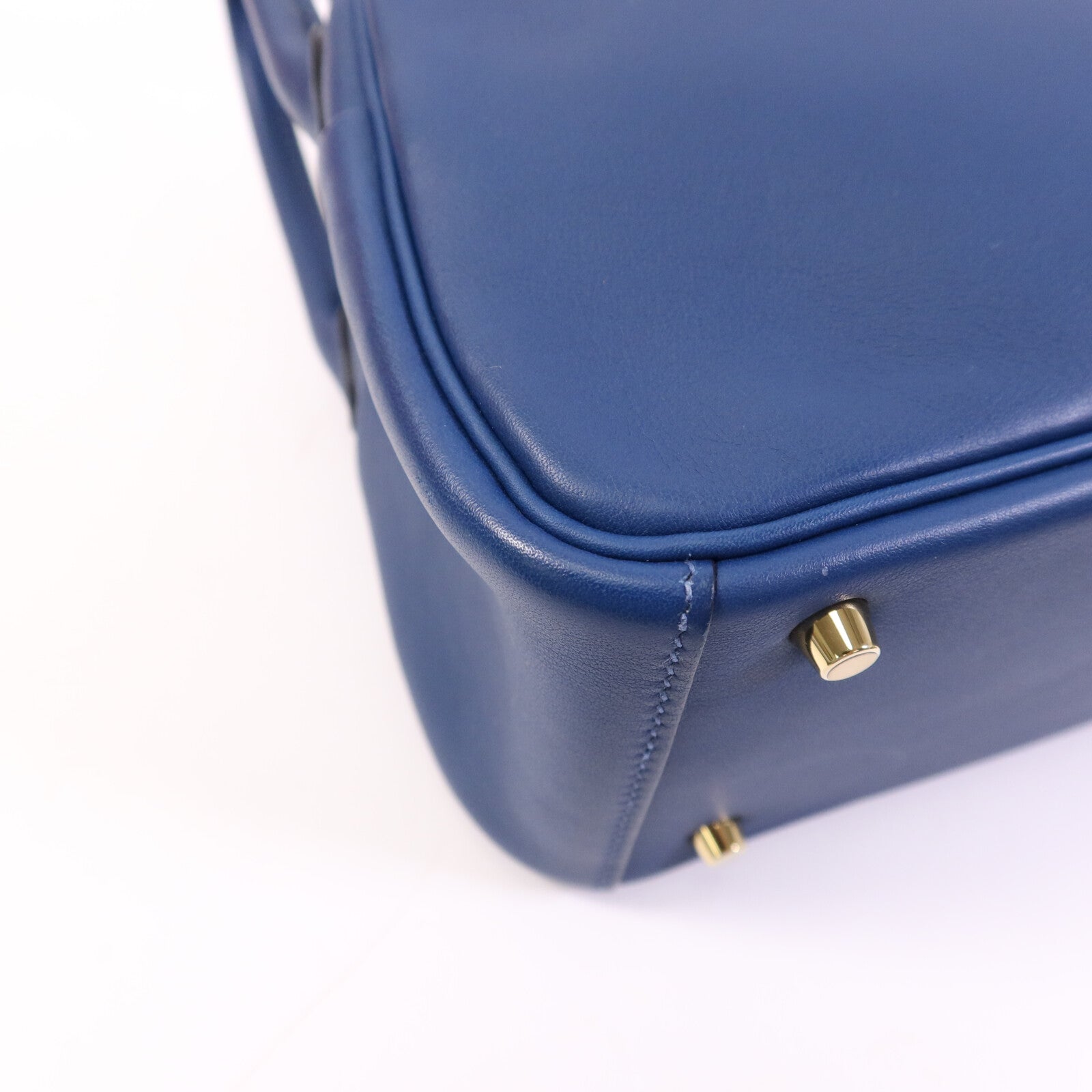 HERMES 【激減優惠】Swift皮革Mini Lindy金扣手挽肩背兩用袋Deep Blue