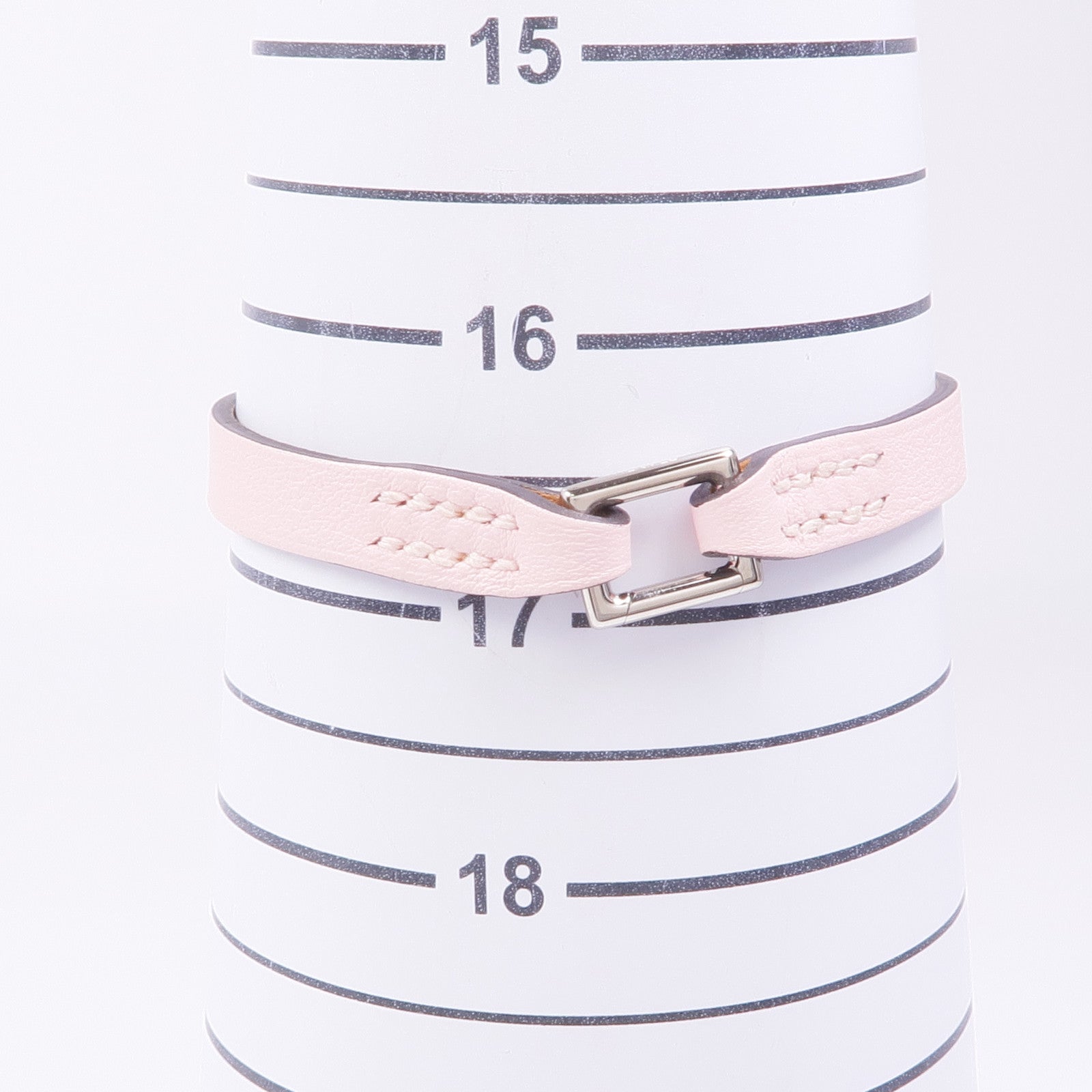 HERMES Swift皮革Rivale Mini Bracelet銀扣手帶