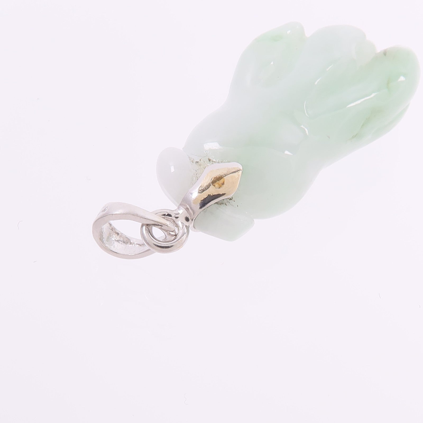 JEWELRY 18K白金Jade Pendant Top翡翠吊墜