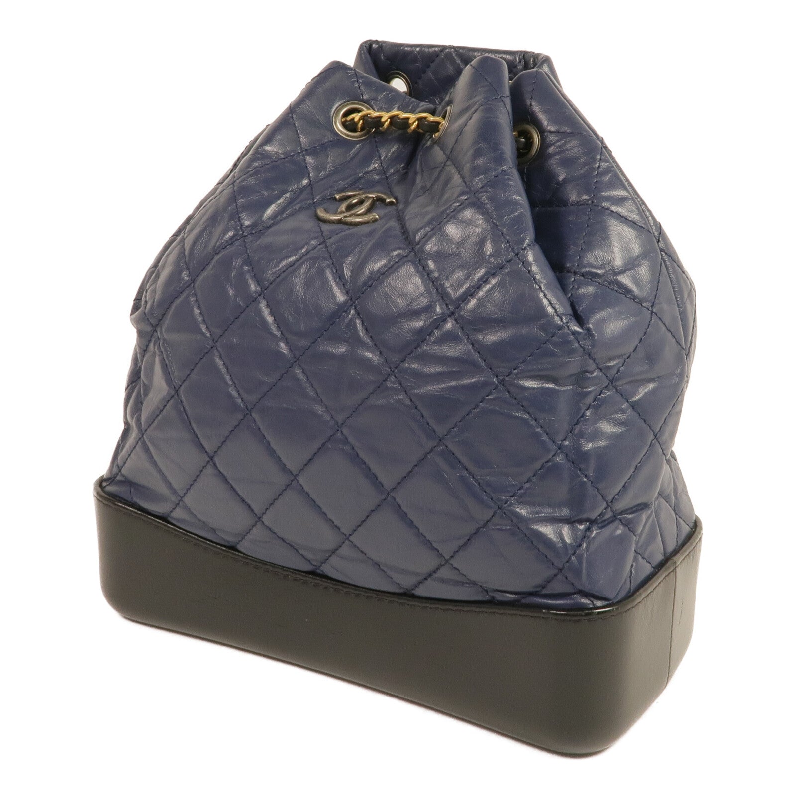 CHANEL 牛皮皮革Gabrielle Backpack銀扣背包