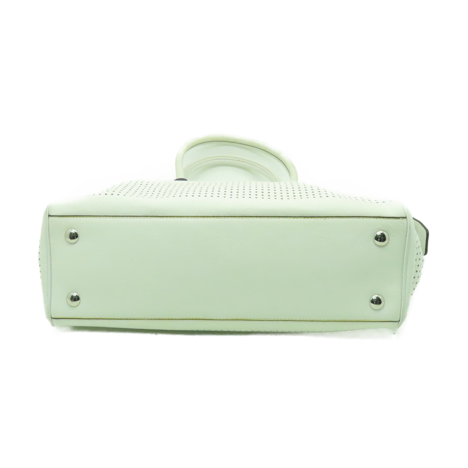COACH 【激減優惠】牛皮皮革Shoulder Bag銀扣肩背袋白色