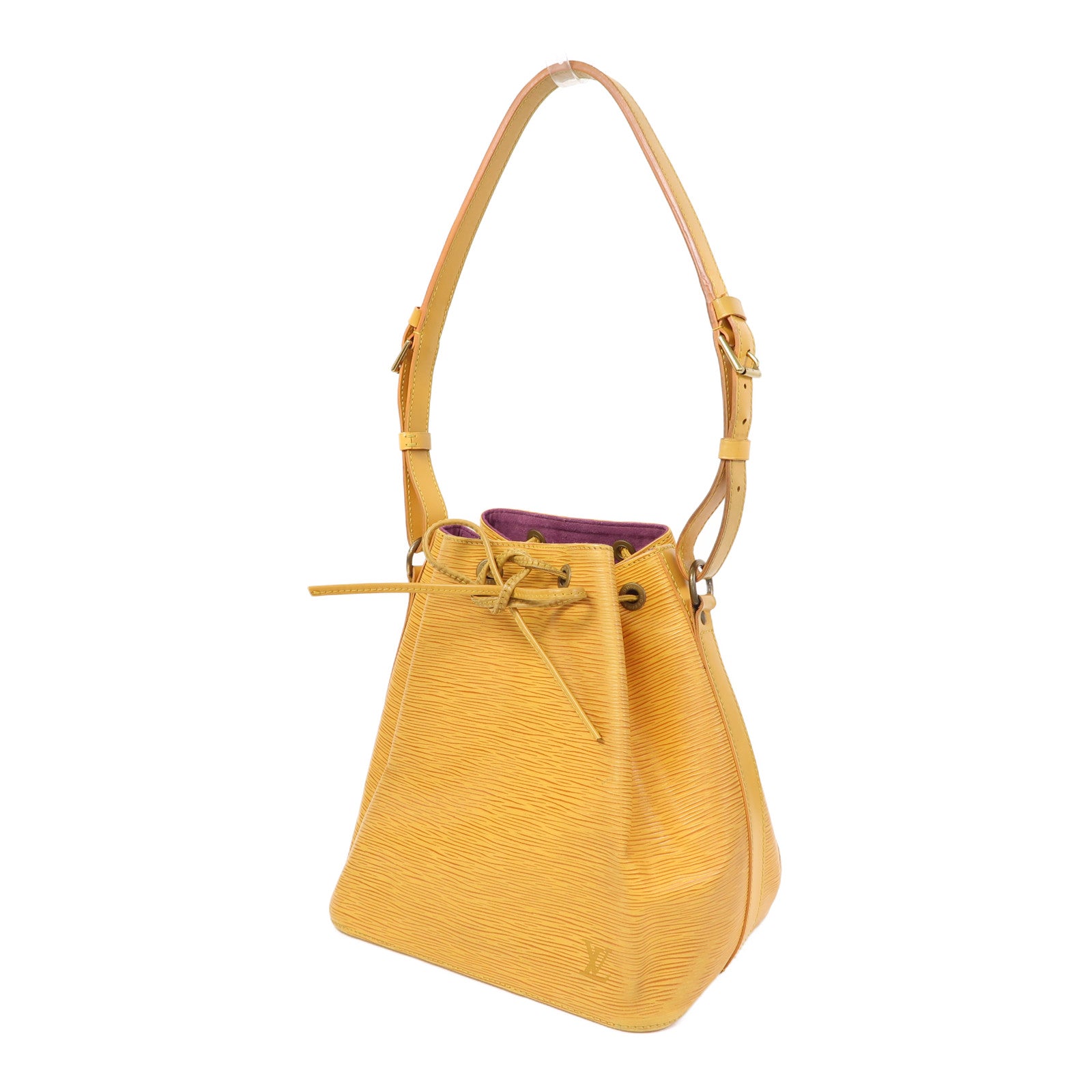 LOUIS VUITTON Epi Petit Noe金扣肩背袋黃色