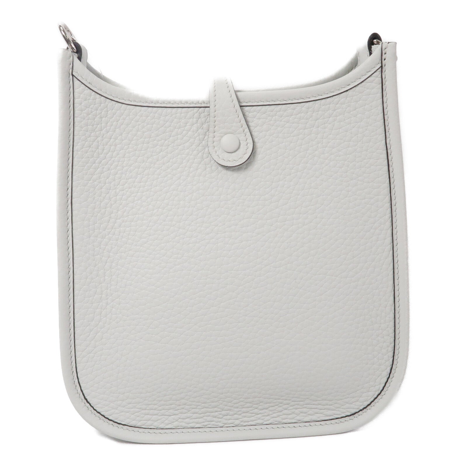 HERMES Clemence皮革Mini Evelyne手挽肩背兩用袋Gris Platine