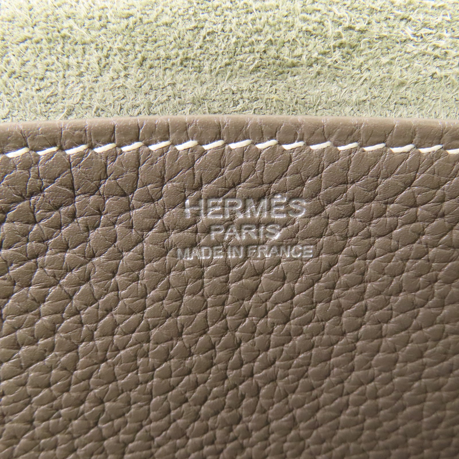 HERMES Clemence皮革Halzan 31銀扣手挽肩背兩用袋