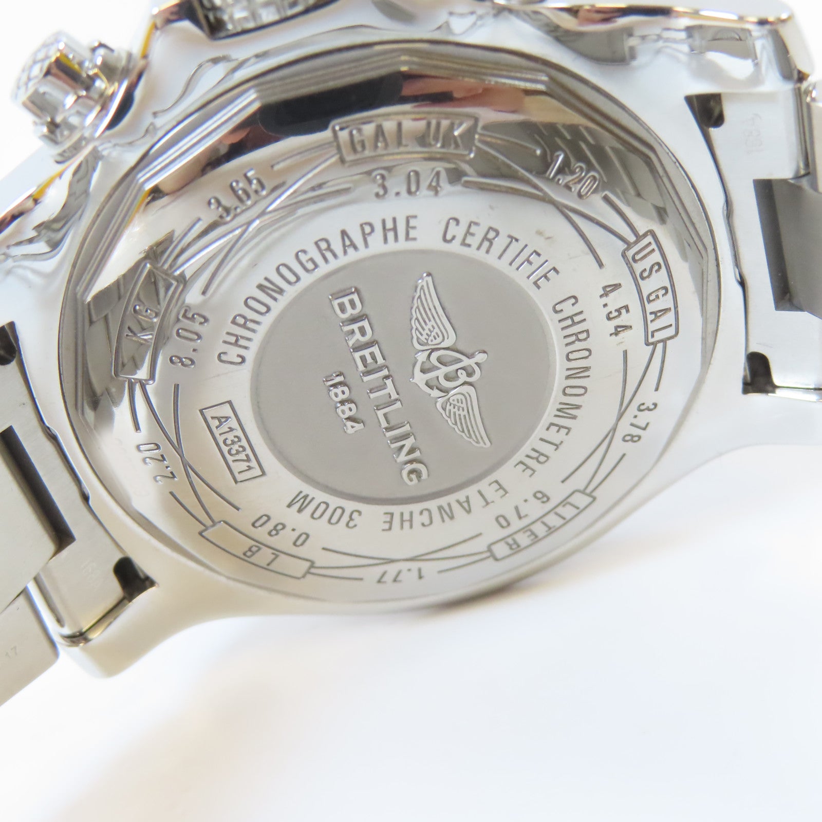 BREITLING Super Avenger II不鏽鋼手錶自動機芯黑色