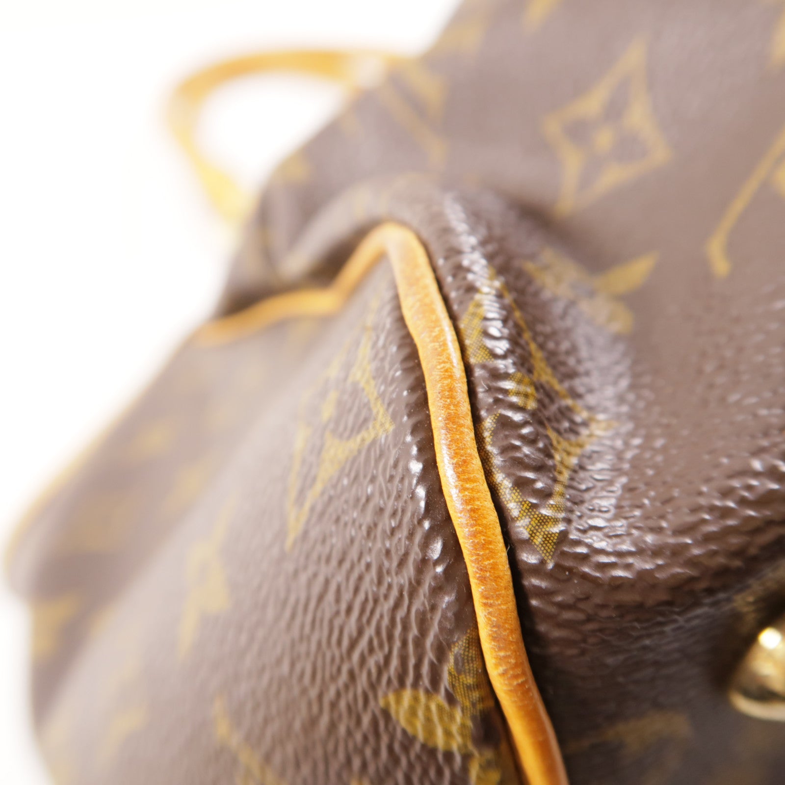 LOUIS VUITTON Monogram Tivoli GM金扣肩背袋棕色