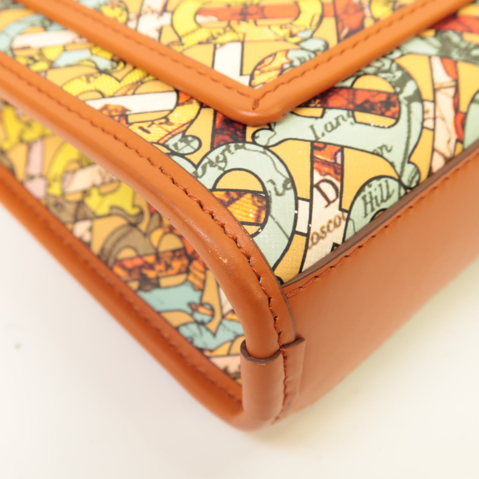 BURBERRY 【激減優惠】皮革2way Shoulder Bag金扣手挽肩背兩用袋棕色/彩色