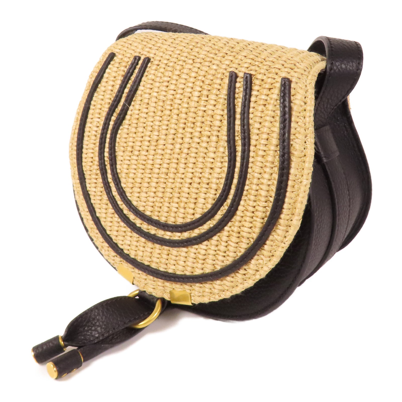 Chloe 牛皮皮革/藤料Shoulder Bag金扣肩背袋